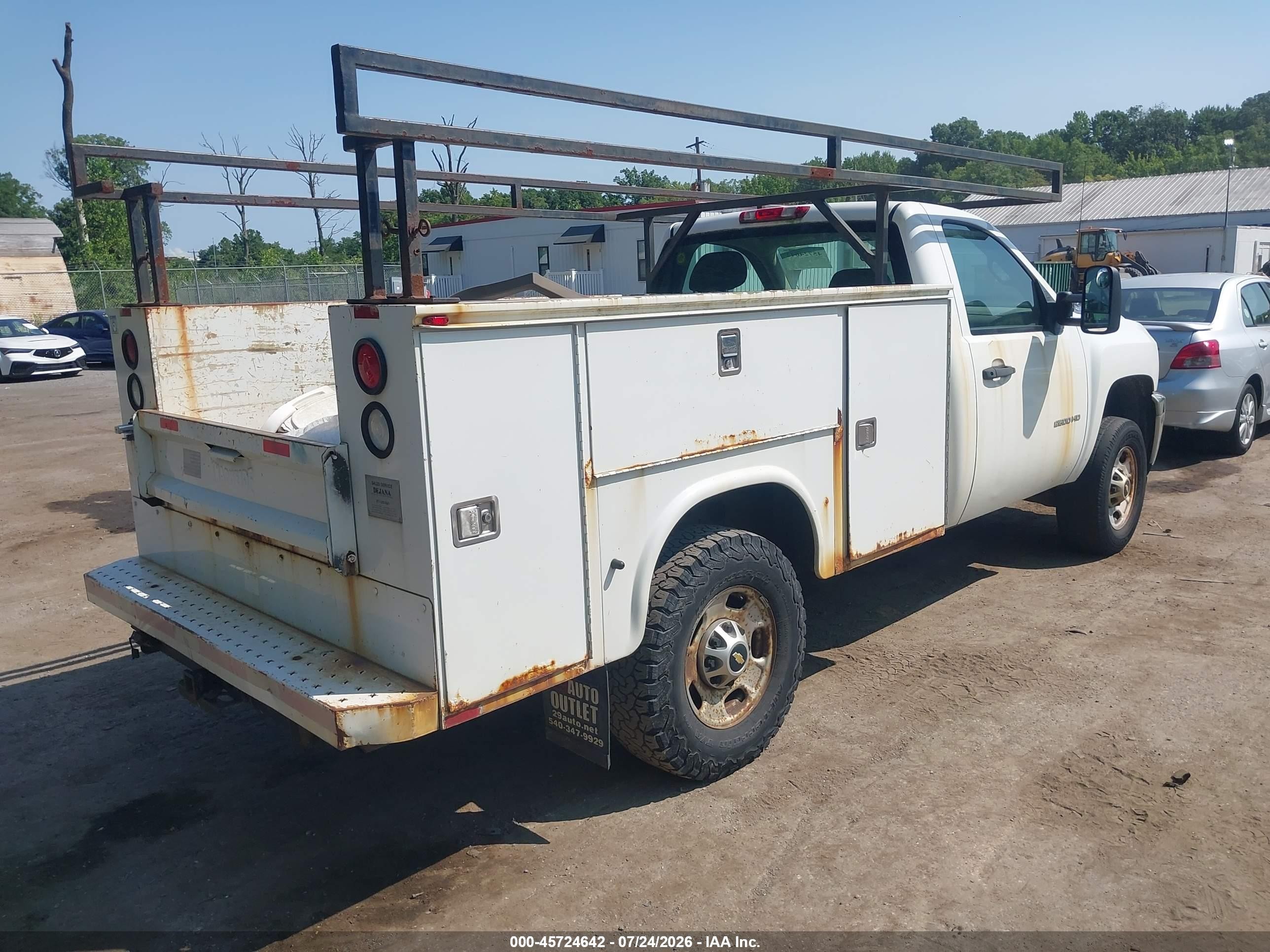 2011 Chevrolet Silverado 2500hd Work Truck White vin: 1GB0CVCG4BF259687