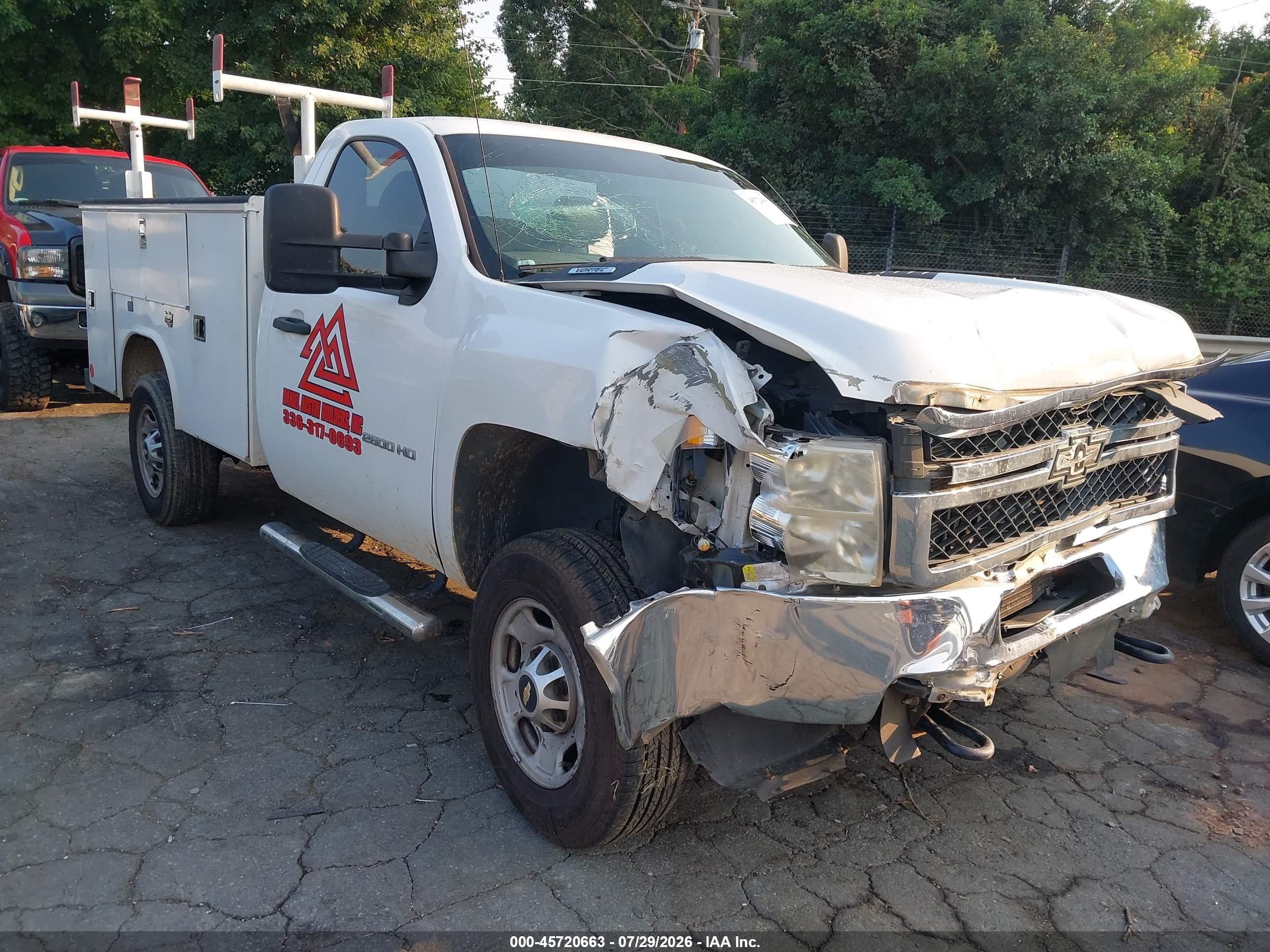 2011 Chevrolet Silverado 2500hd Work Truck White vin: 1GB0CVCG7BF140516