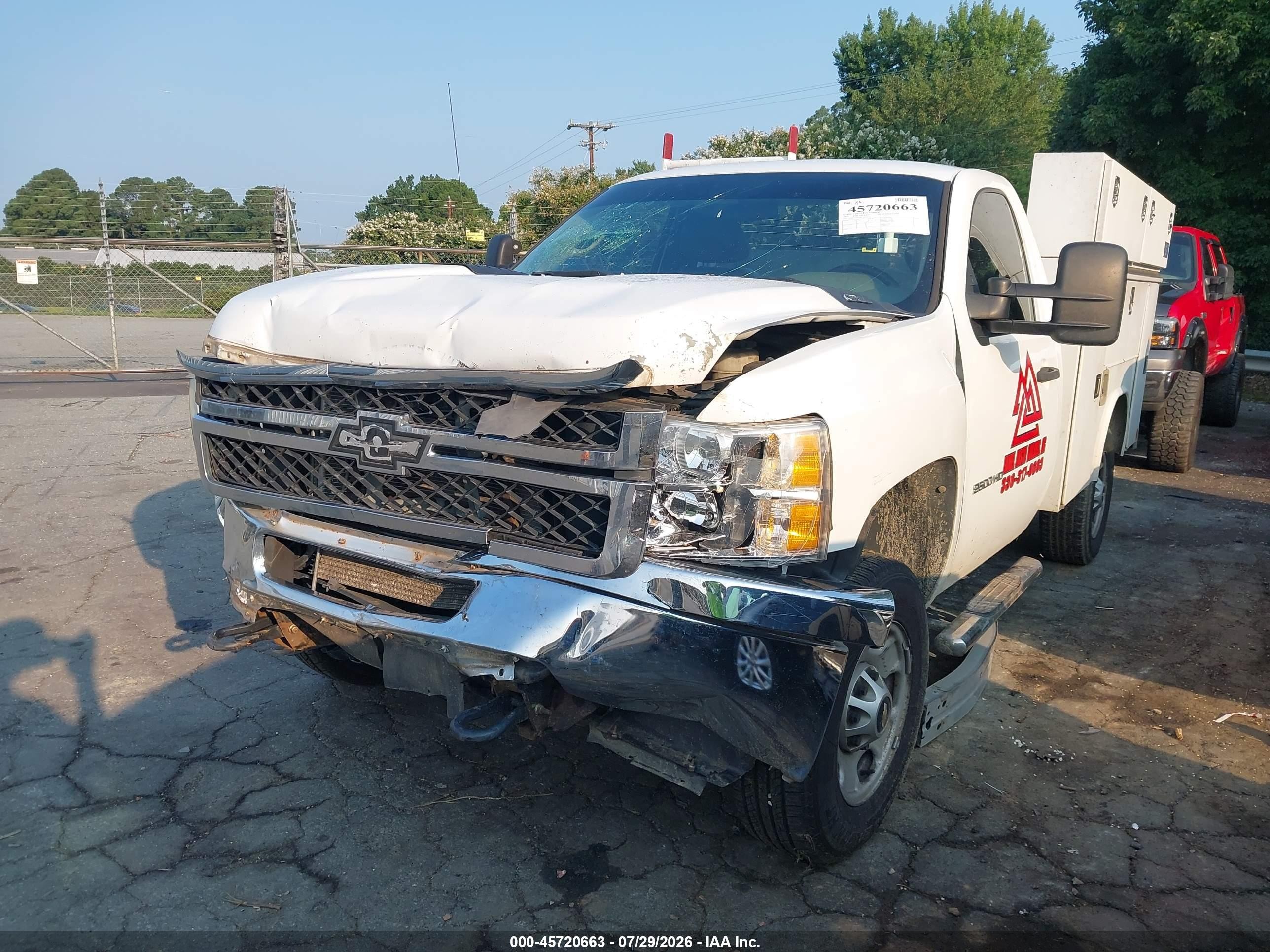 2011 Chevrolet Silverado 2500hd Work Truck White vin: 1GB0CVCG7BF140516