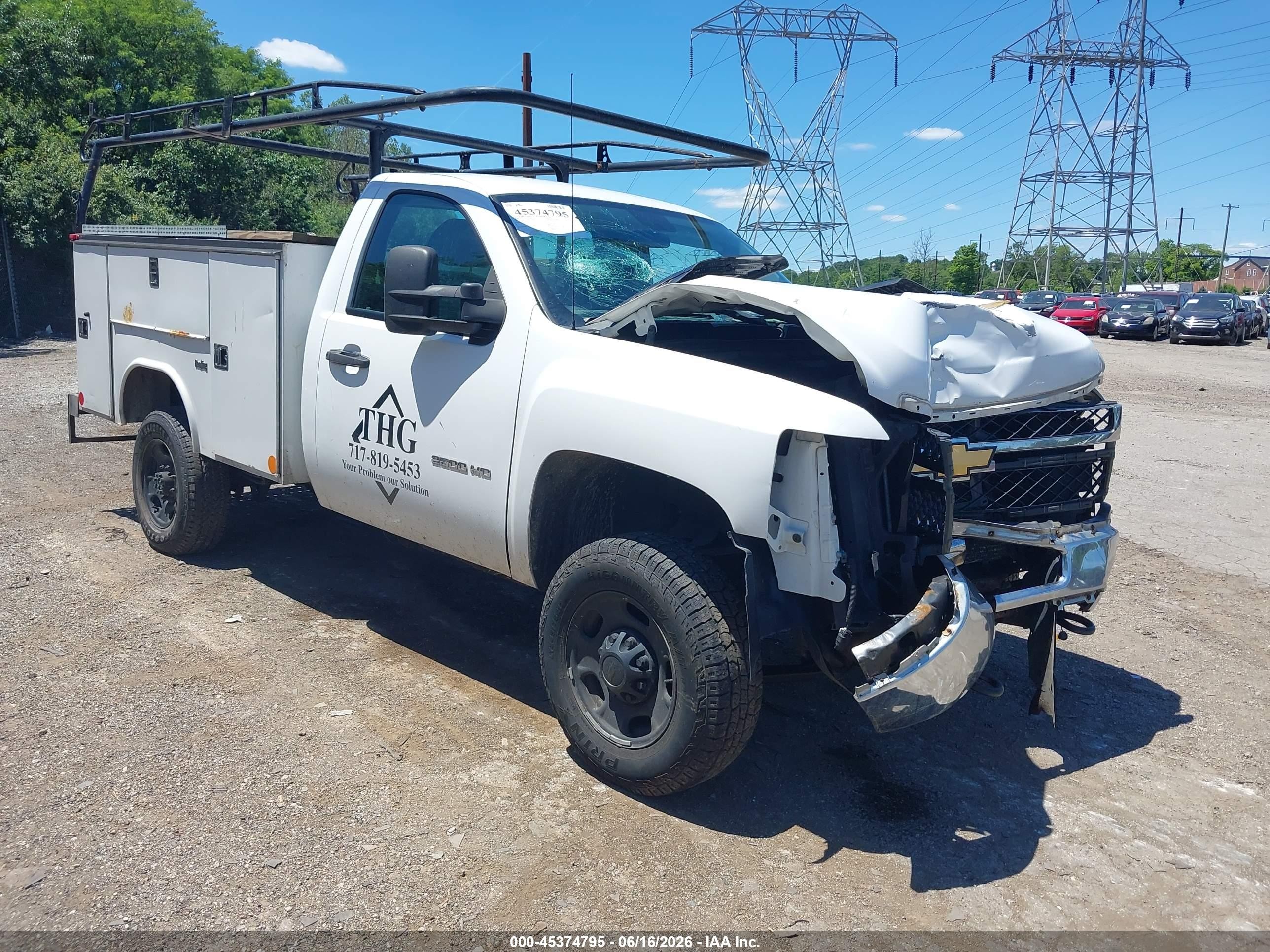 2014 Chevrolet Silverado 2500hd Work Truck White vin: 1GB0CVCG8EF114480