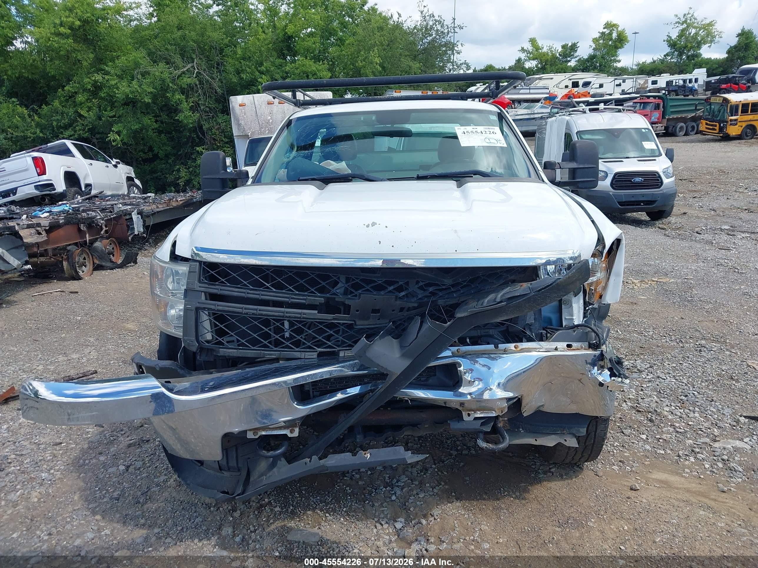 2014 Chevrolet Silverado 2500hd Work Truck White vin: 1GB0CVCG8EF167499