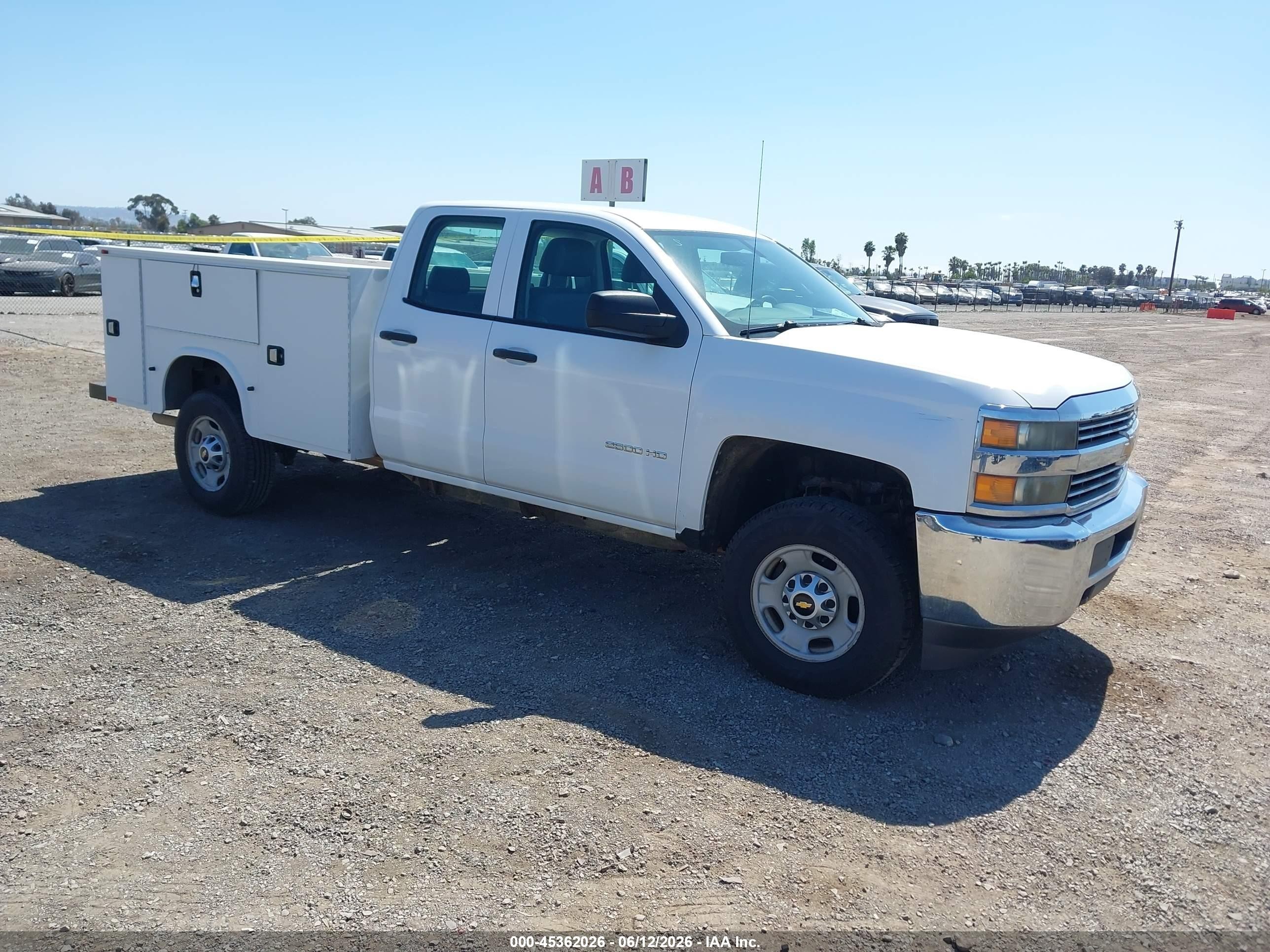 2015 Chevrolet Silverado 2500hd Built After Aug 14 Work Truck White vin: 1GB2CUEG7FZ534862