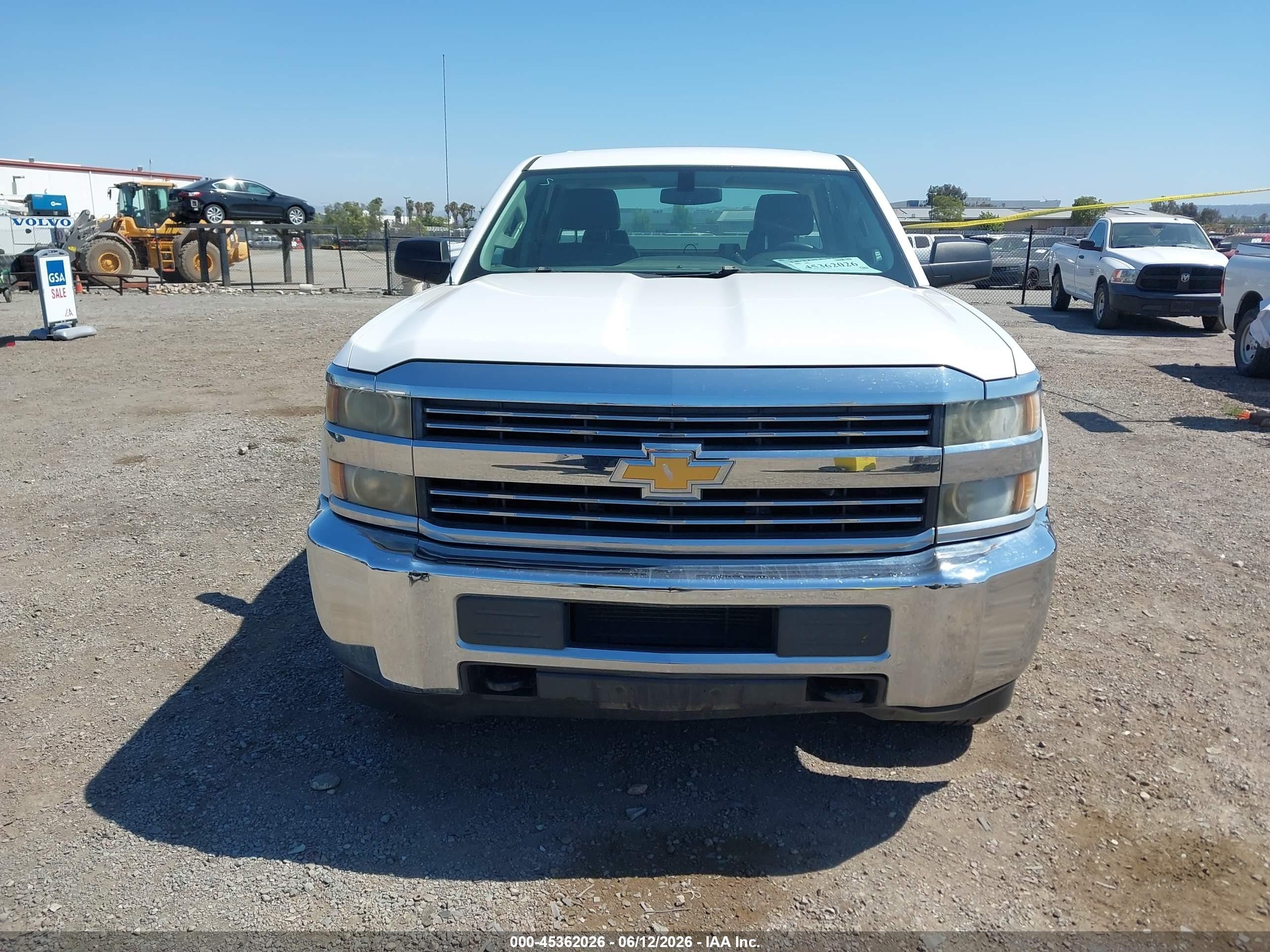 2015 Chevrolet Silverado 2500hd Built After Aug 14 Work Truck White vin: 1GB2CUEG7FZ534862