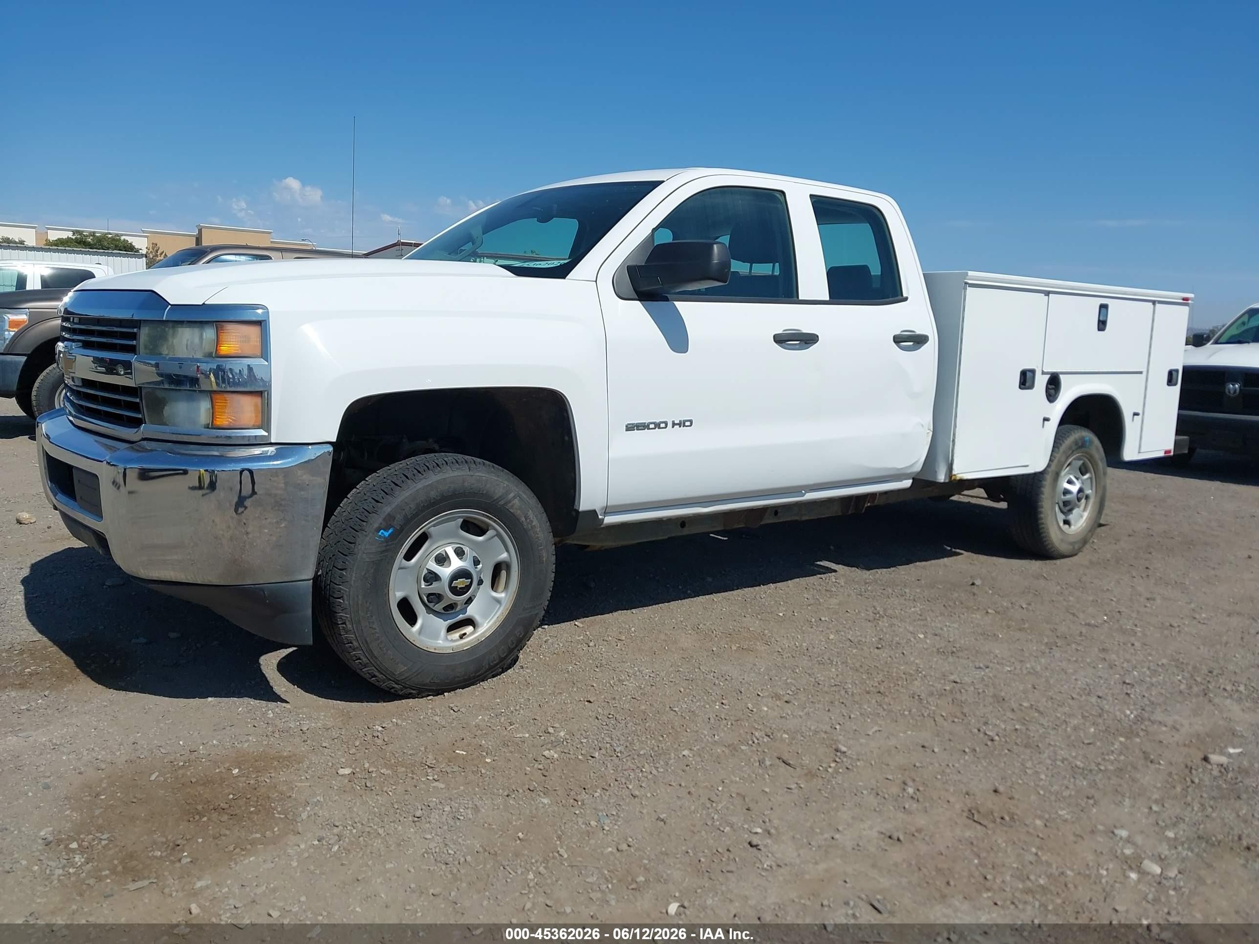 2015 Chevrolet Silverado 2500hd Built After Aug 14 Work Truck White vin: 1GB2CUEG7FZ534862