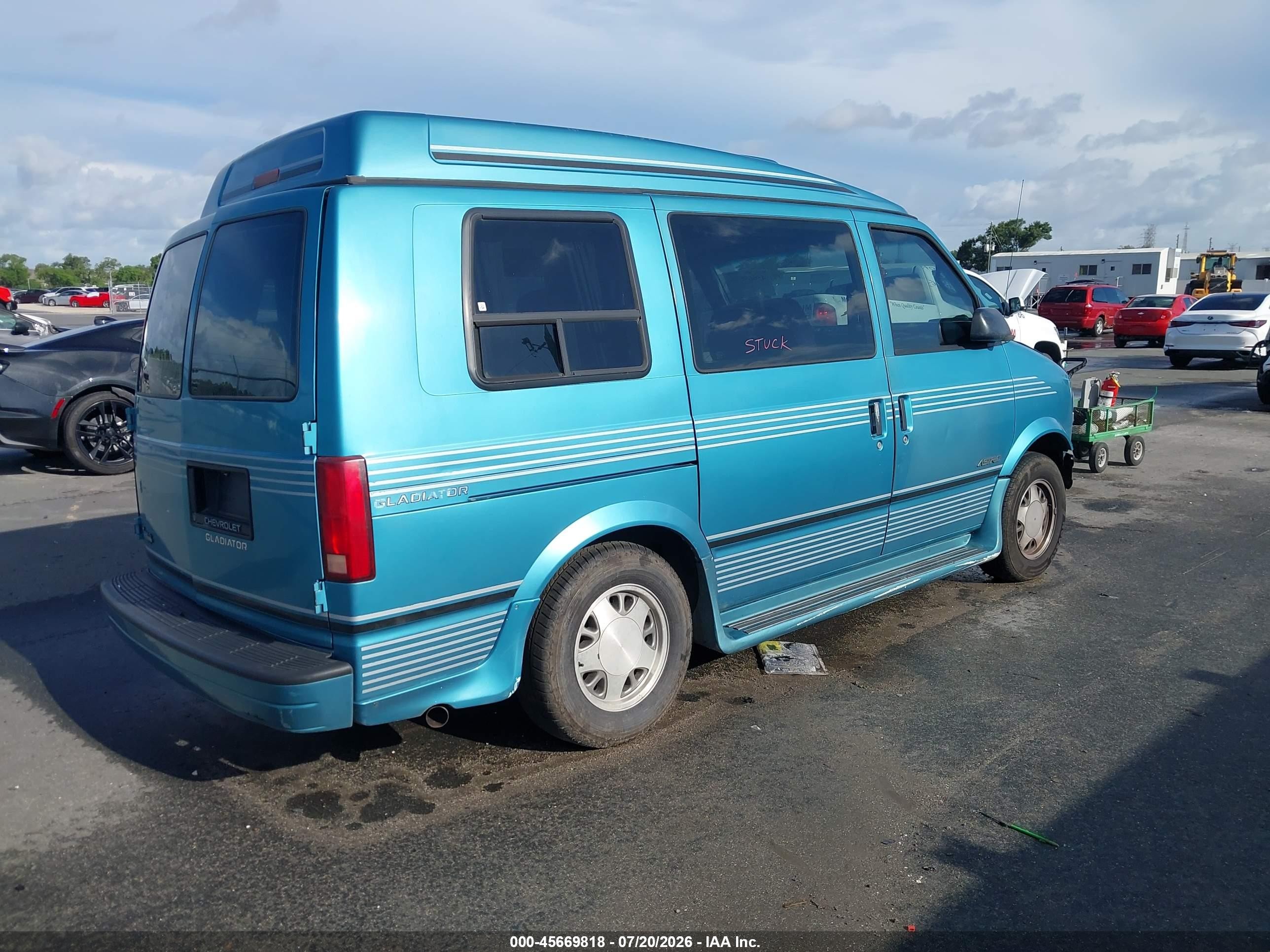 1995 Chevrolet Astro   Light Blue vin: 1GBDM19W0SB226540