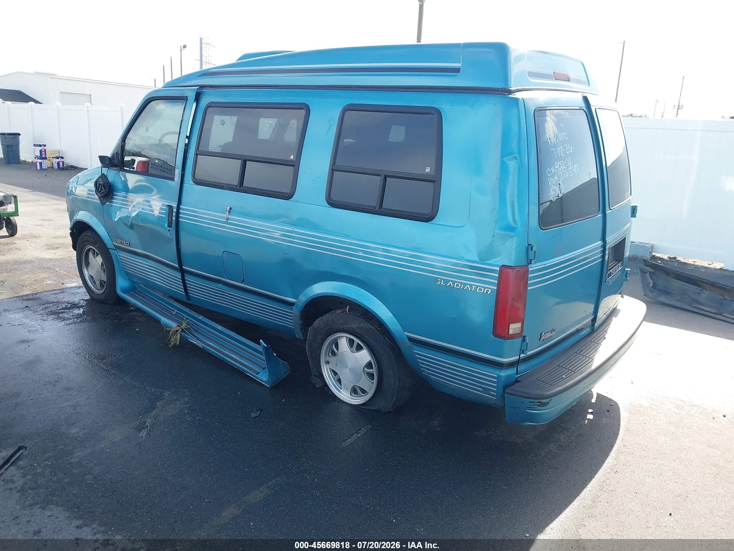 1995 Chevrolet Astro   Light Blue vin: 1GBDM19W0SB226540