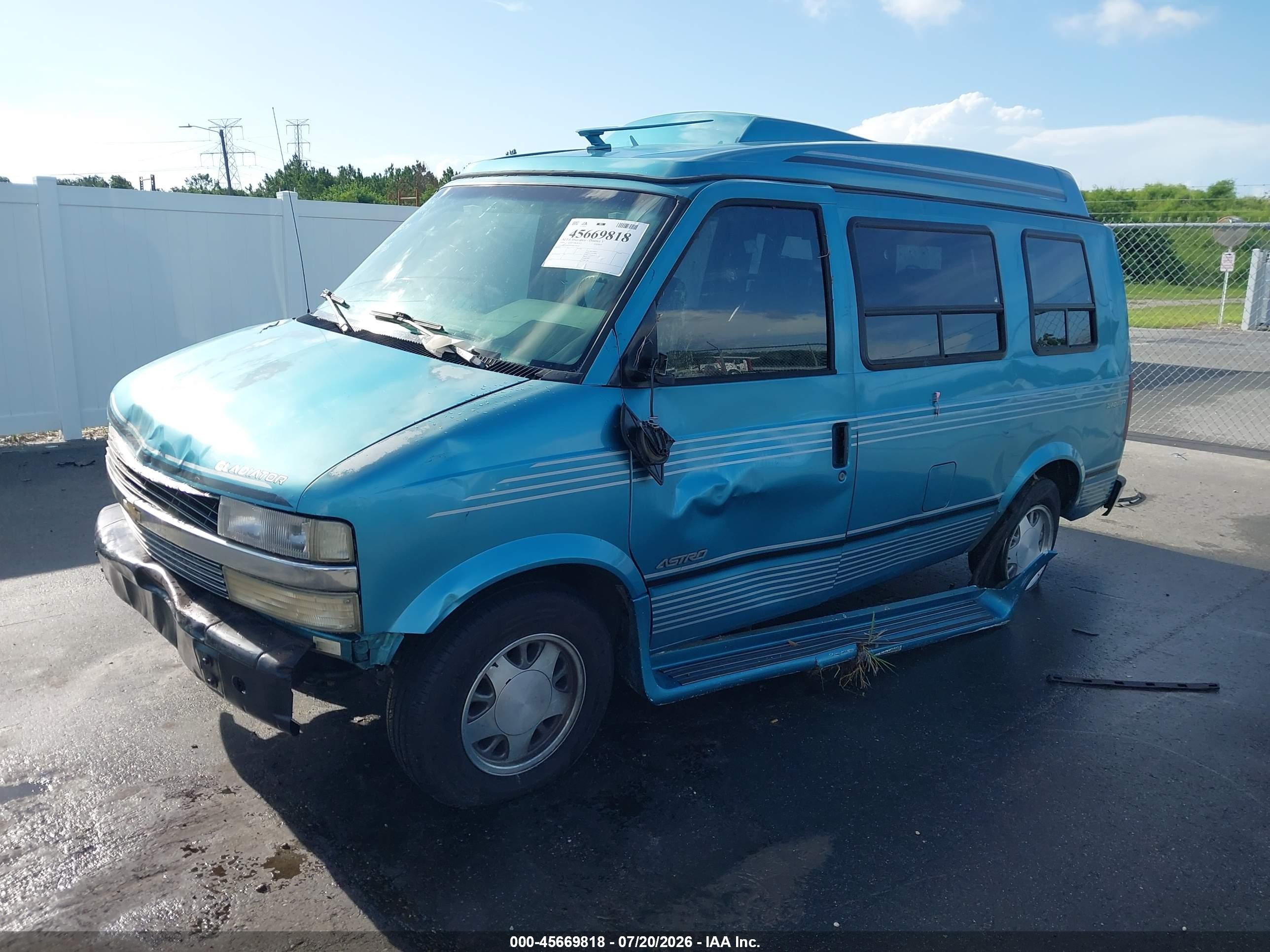 1995 Chevrolet Astro   Light Blue vin: 1GBDM19W0SB226540