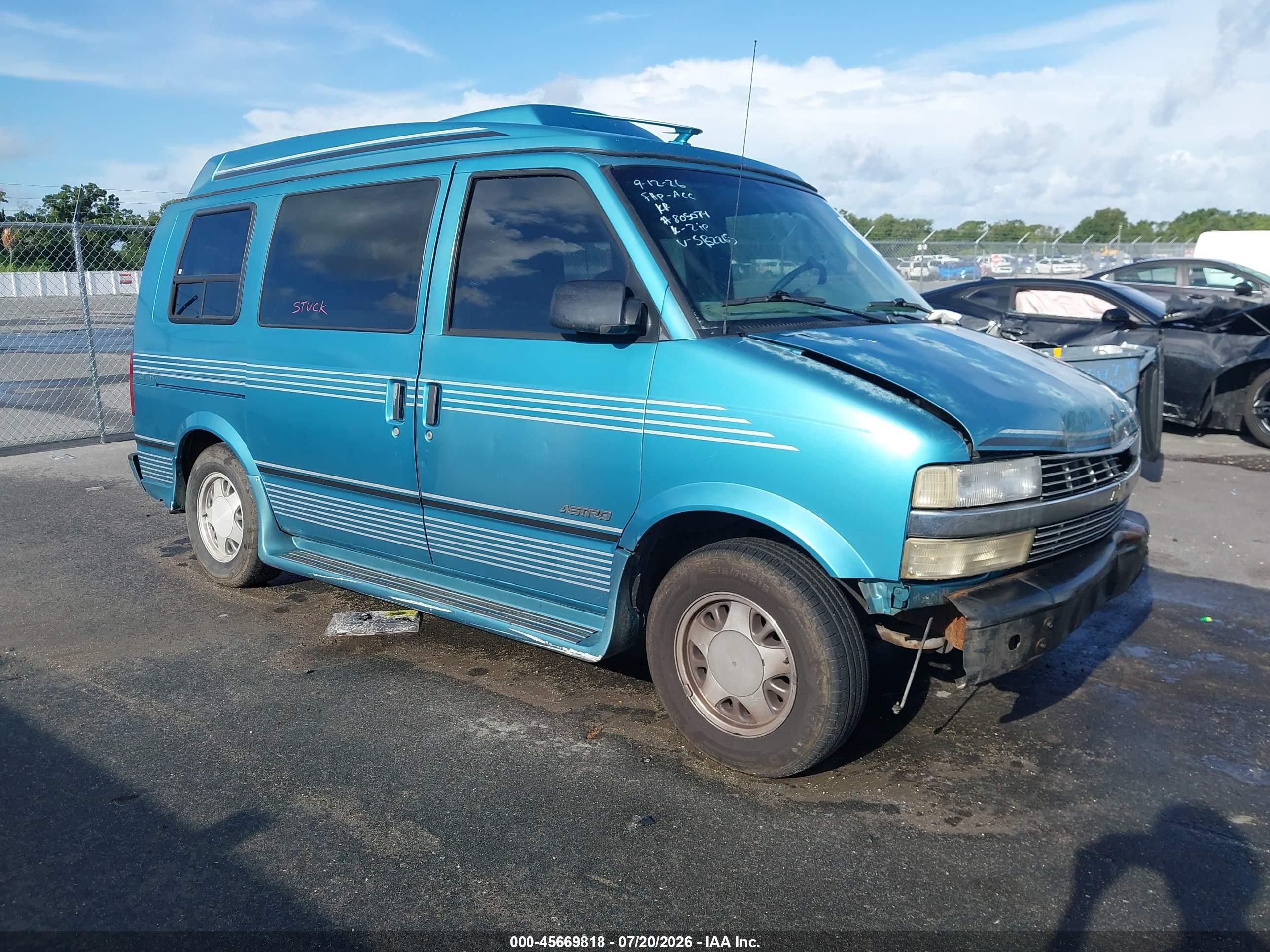 1995 Chevrolet Astro   Light Blue vin: 1GBDM19W0SB226540