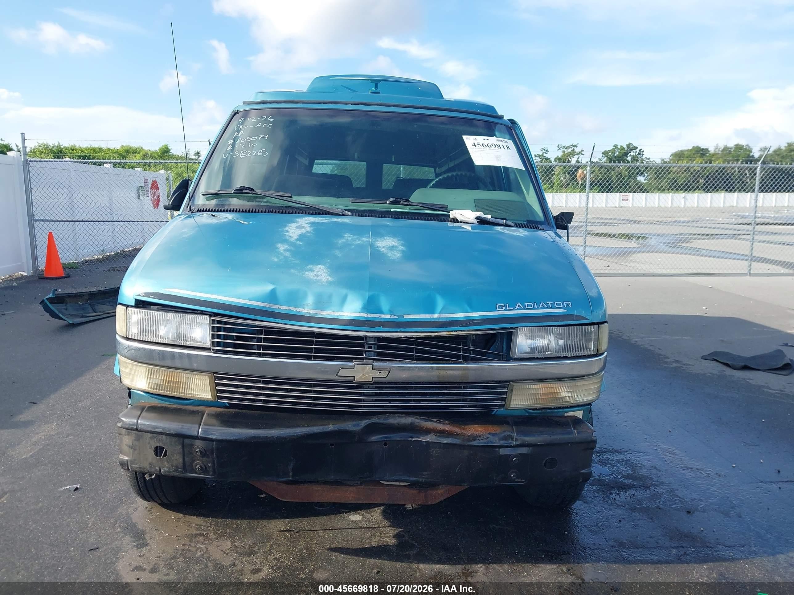 1995 Chevrolet Astro   Light Blue vin: 1GBDM19W0SB226540