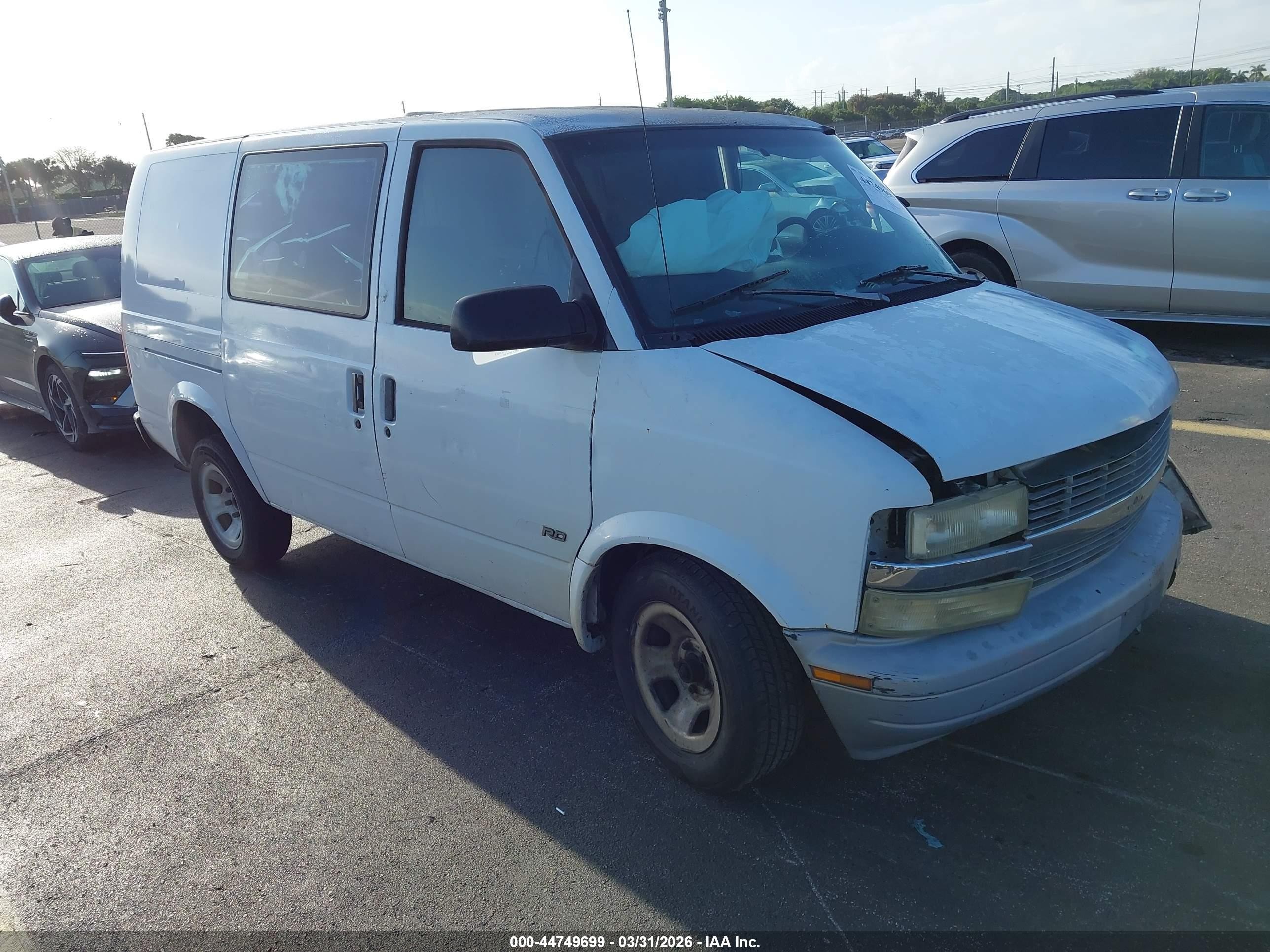 1997 Chevrolet Astro Upfitter Pkg. Белый vin: 1GBDM19W4VB219563