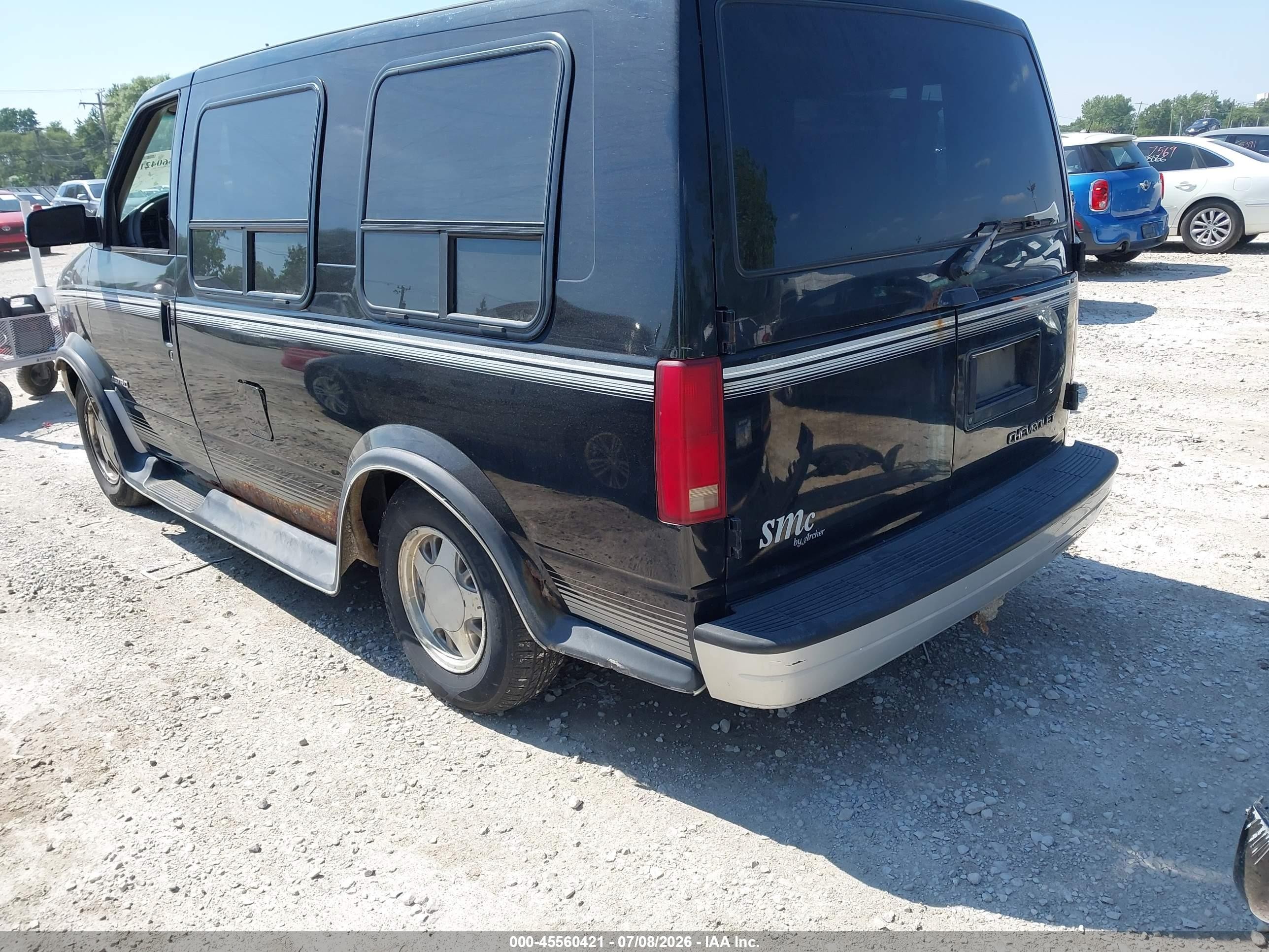 1997 Chevrolet Astro Yf7 Black vin: 1GBDM19W9VB152779