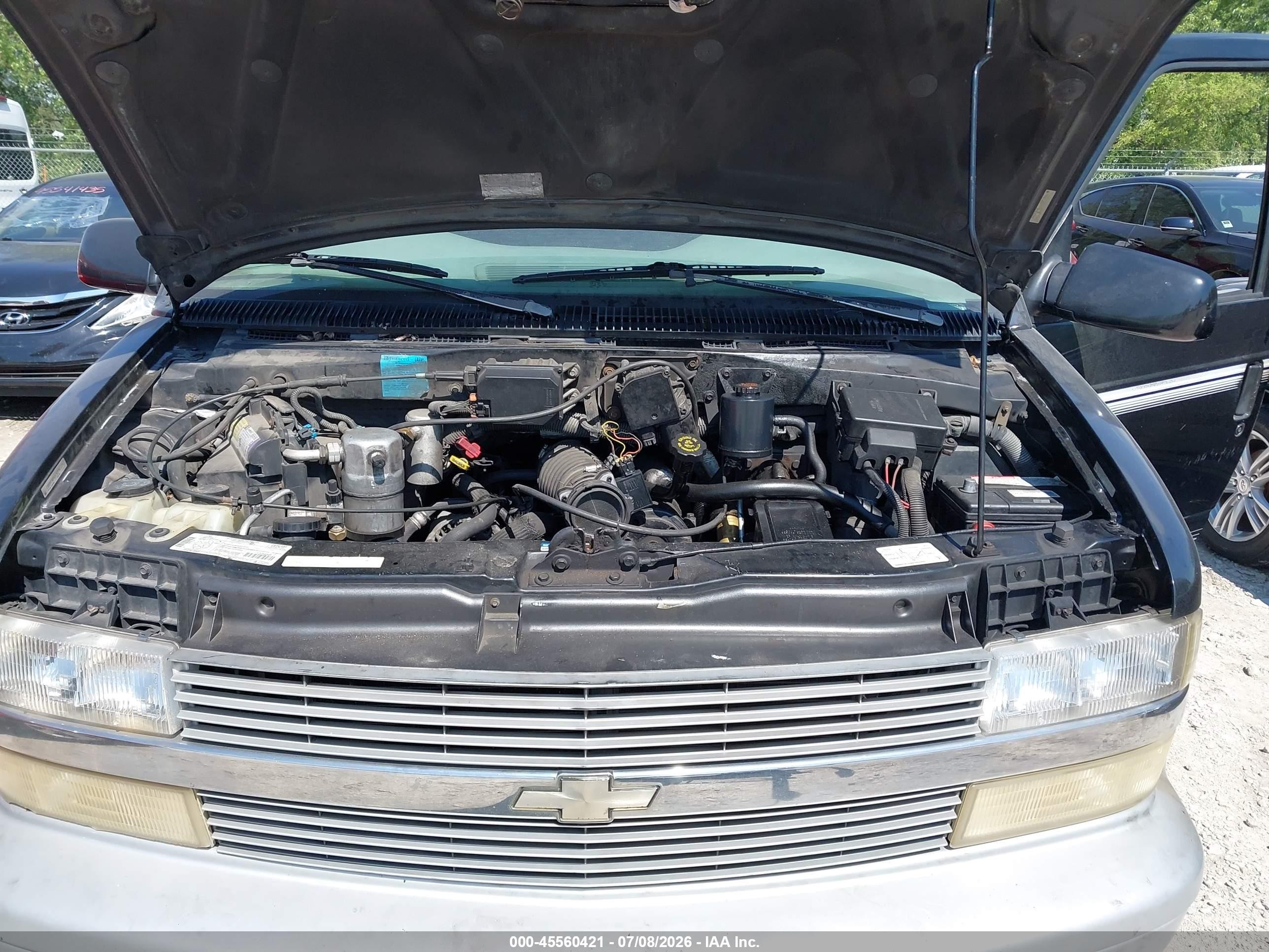 1997 Chevrolet Astro Yf7 Black vin: 1GBDM19W9VB152779