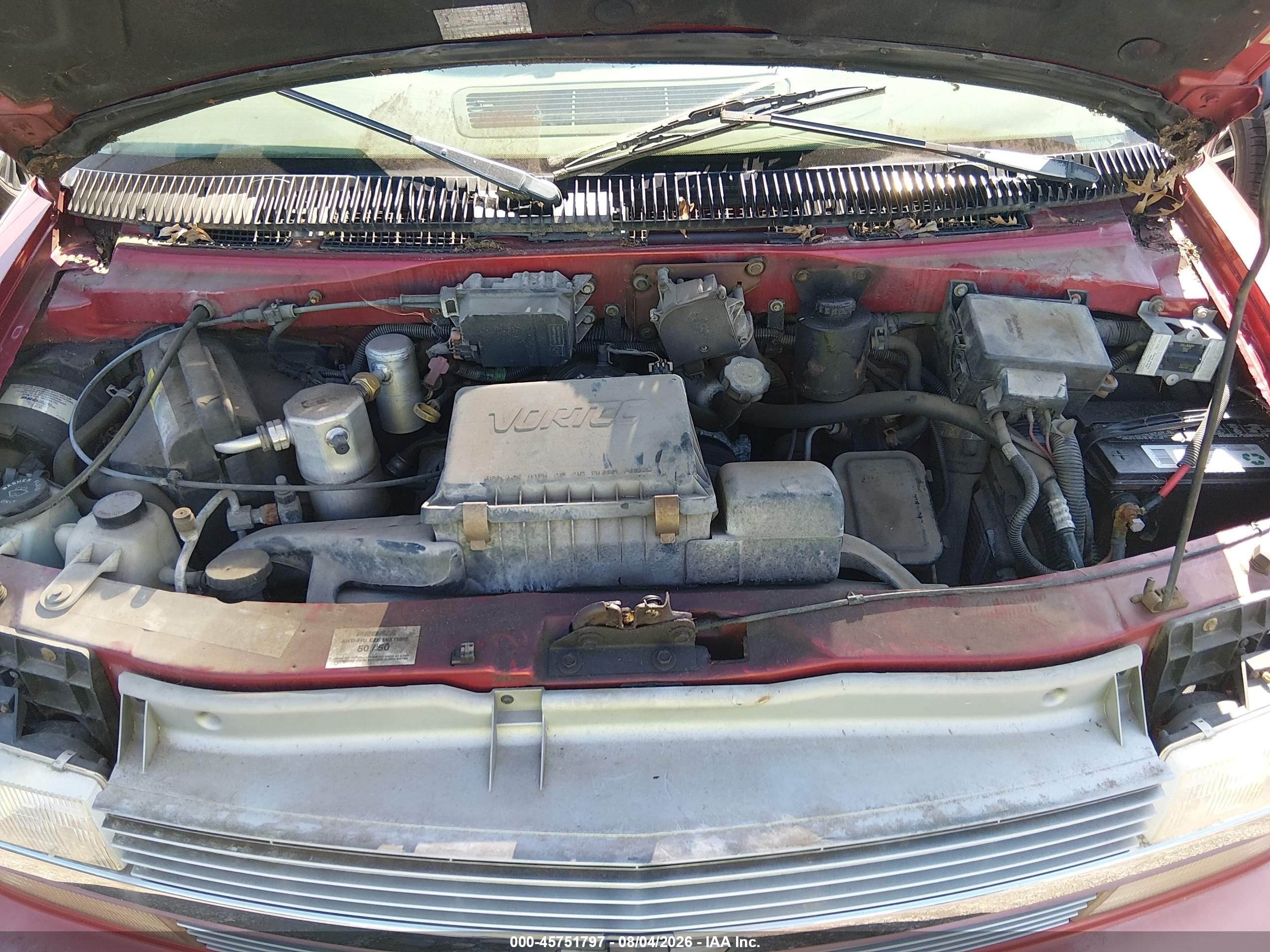 2000 Chevrolet Astro Upfitter Pkg. Red vin: 1GBDM19WXYB167604