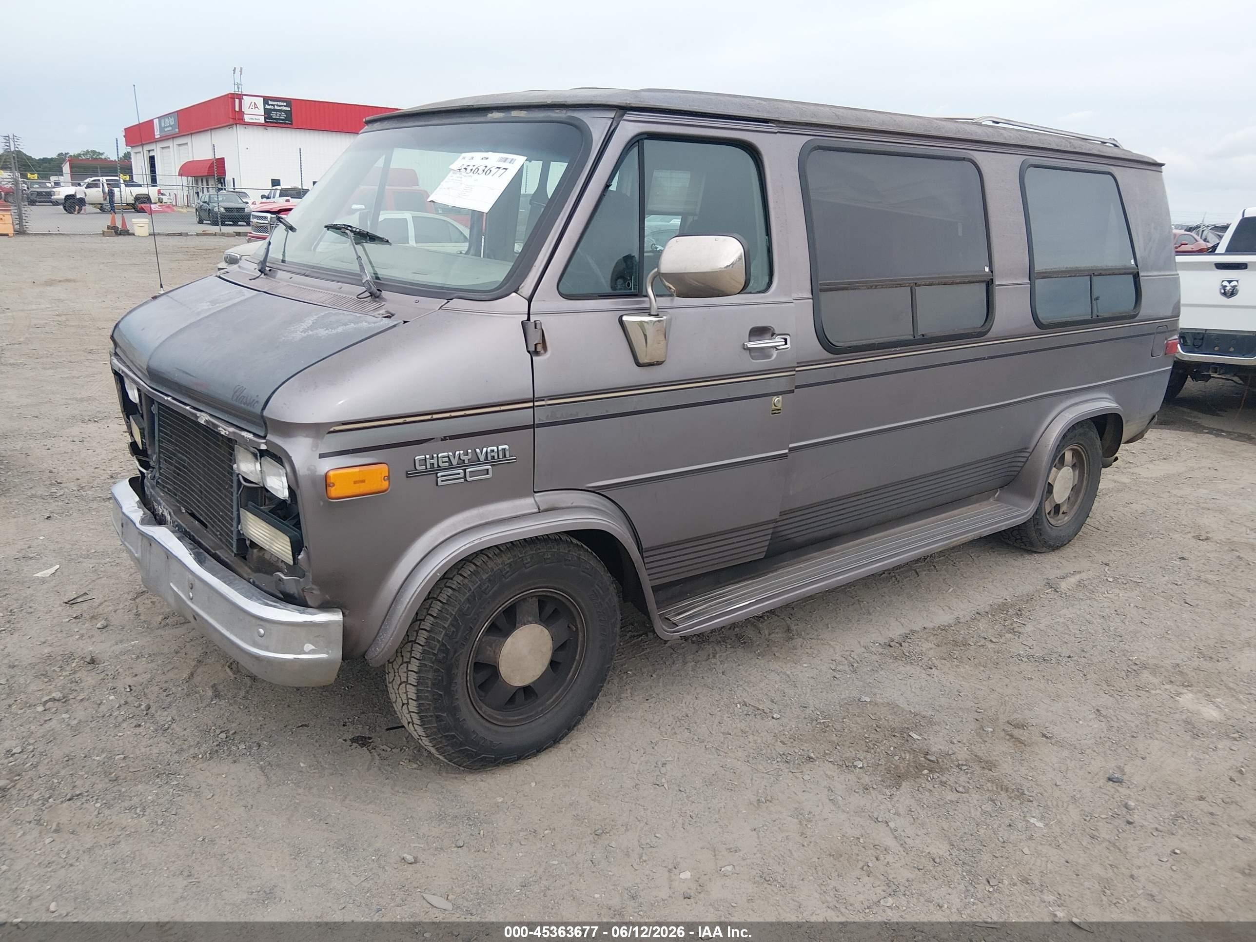 1995 Chevrolet G20   Gray vin: 1GBEG25K6SF166311