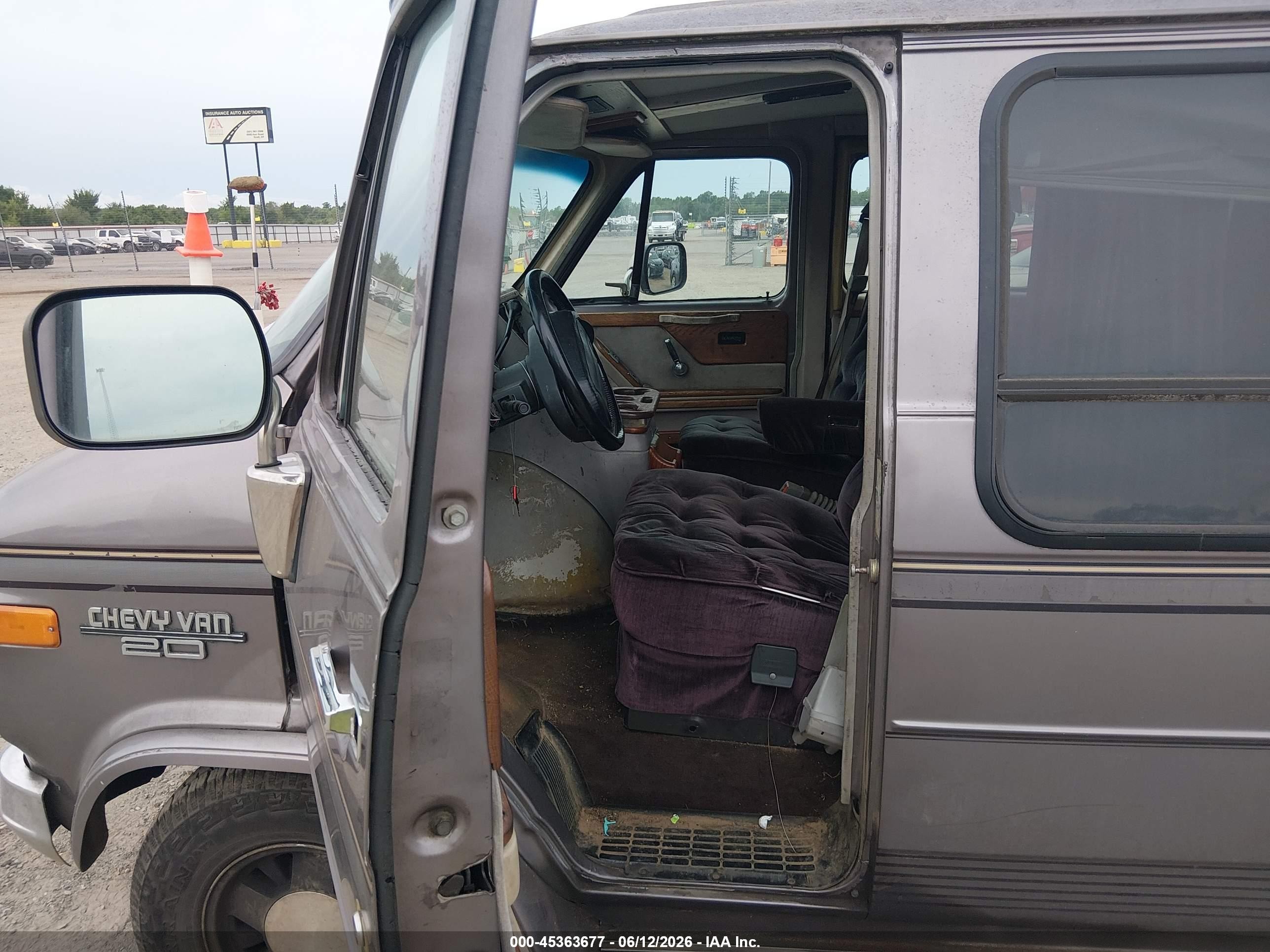 1995 Chevrolet G20   Gray vin: 1GBEG25K6SF166311
