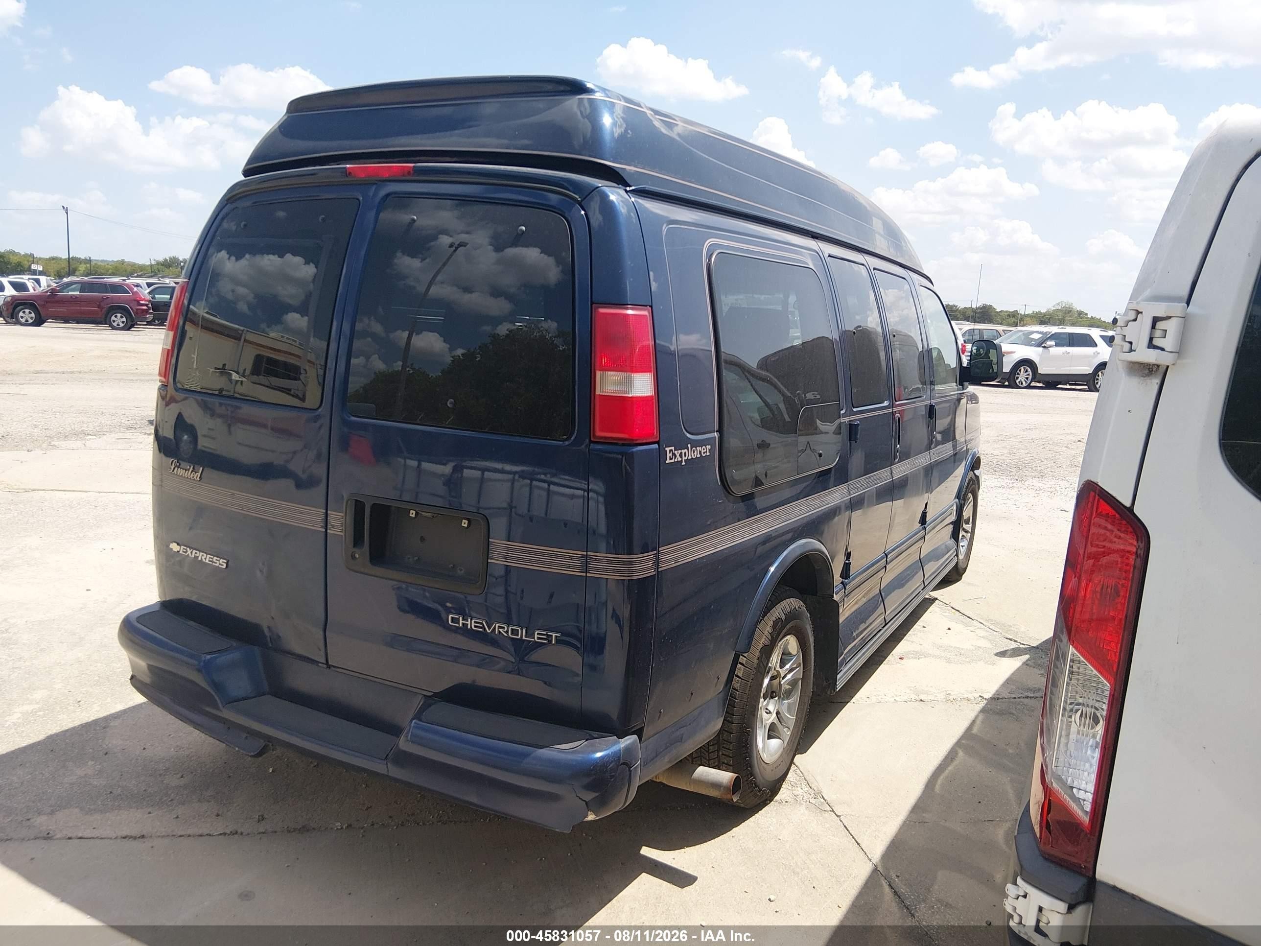 2003 Chevrolet Express Yf7 Upfitter Blue vin: 1GBFG15T431127948