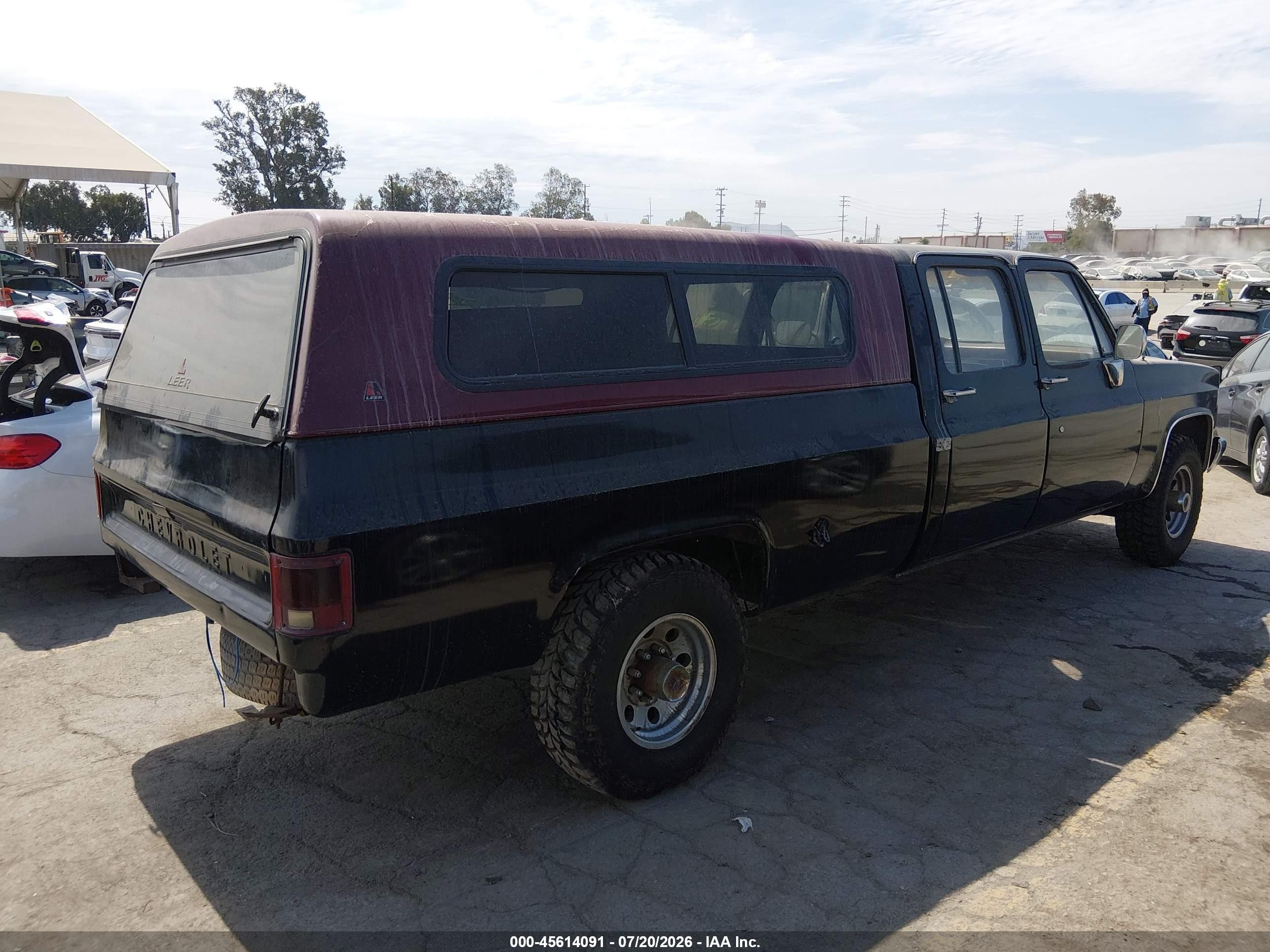 1990 Chevrolet R3500 Black vin: 1GBGR33K6LF302000