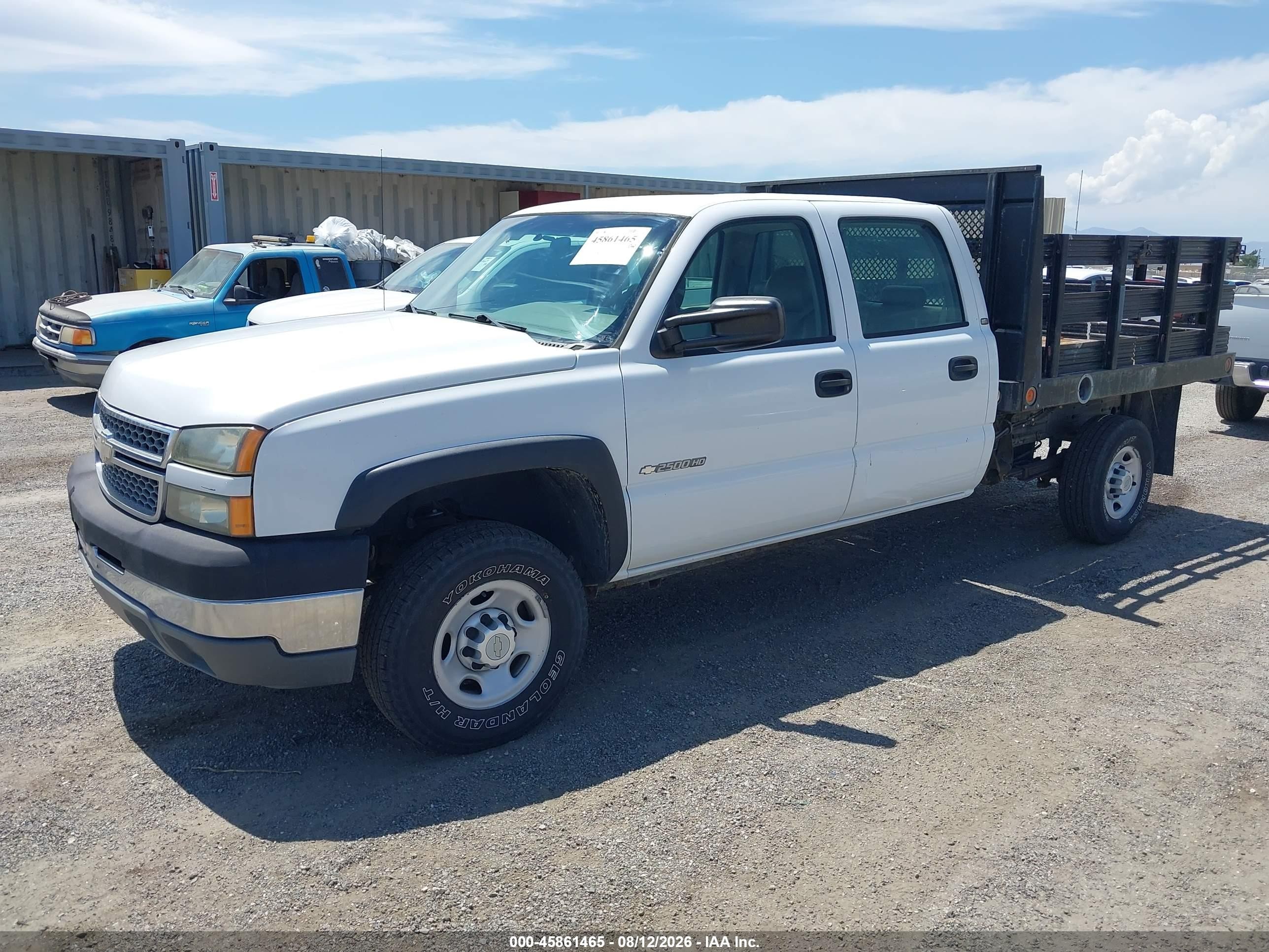 2005 Chevrolet Silverado 2500hd Work Truck White vin: 1GBHC23U75F953074