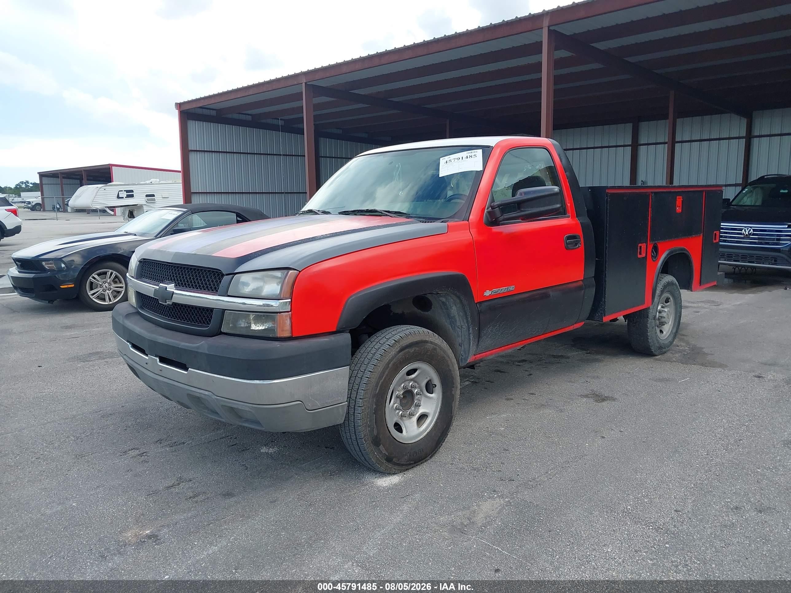 2004 Chevrolet Silverado 2500hd Work Truck Red vin: 1GBHC24UX4E159396