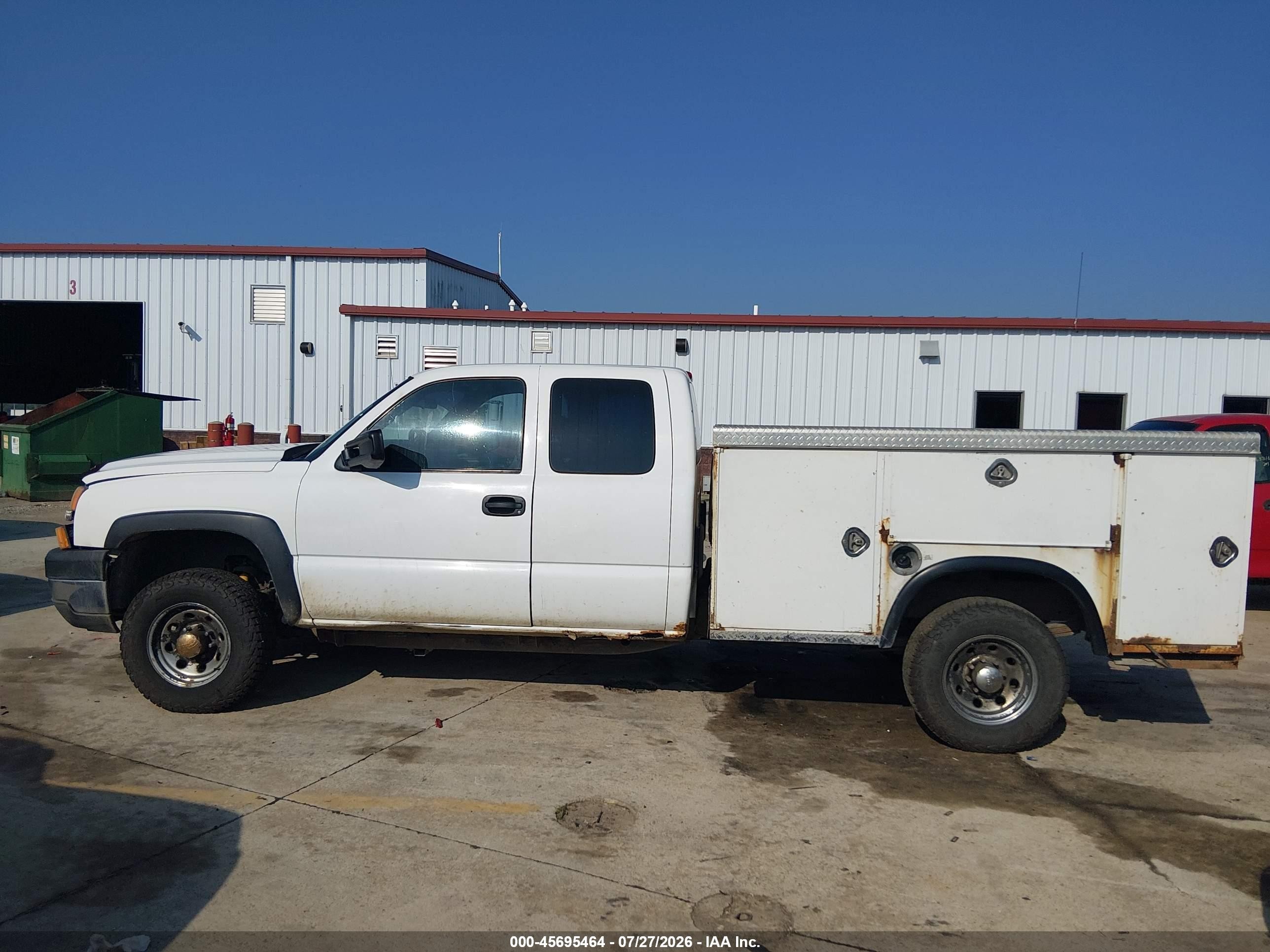 2005 Chevrolet Silverado 2500hd Work Truck White vin: 1GBHC29275E324412