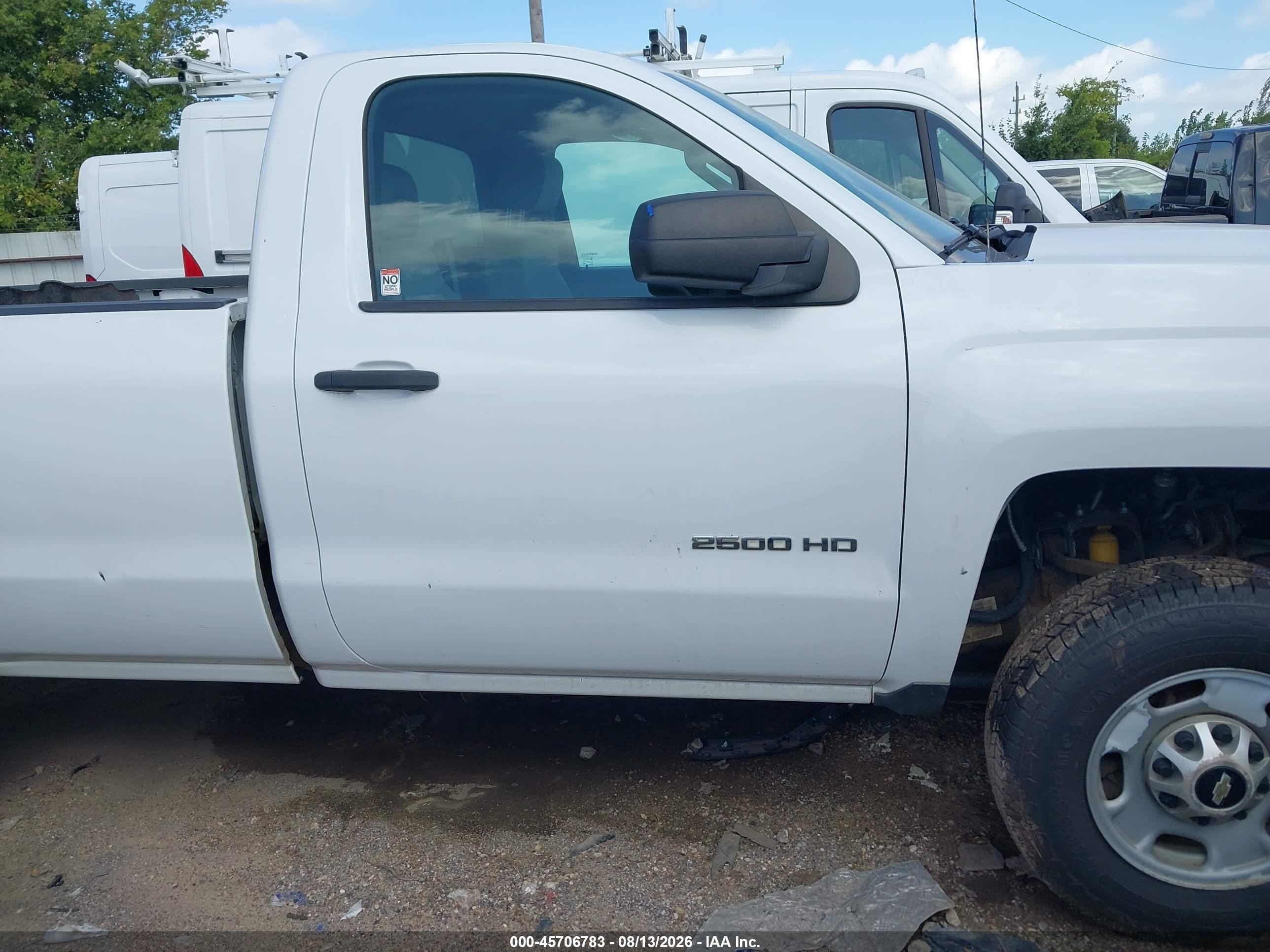 2015 Chevrolet Silverado 2500hd Work Truck White vin: 1GC0CUEG1FZ107275