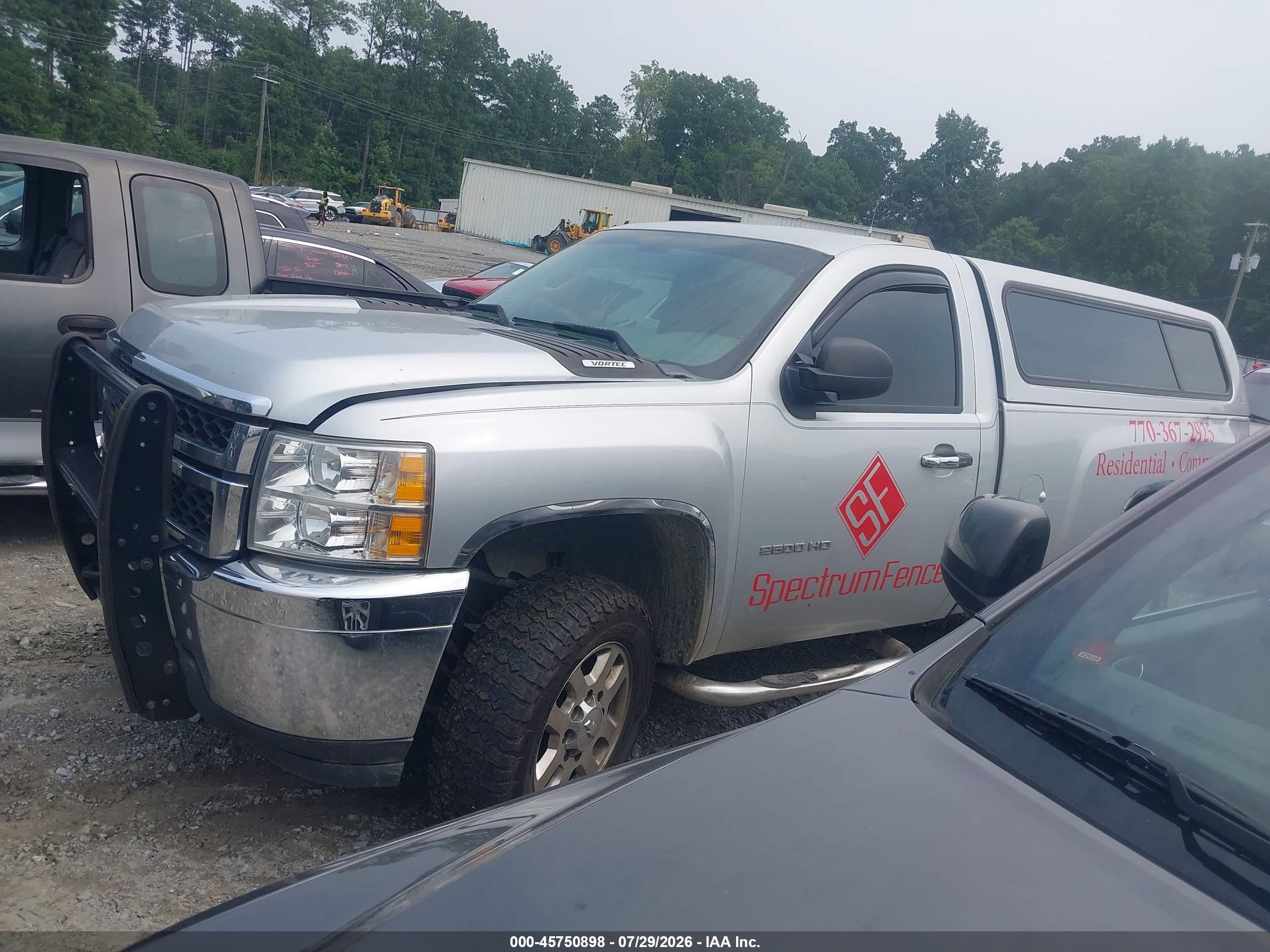 2012 Chevrolet Silverado 2500hd Work Truck Silver vin: 1GC0CVCG6CF151410
