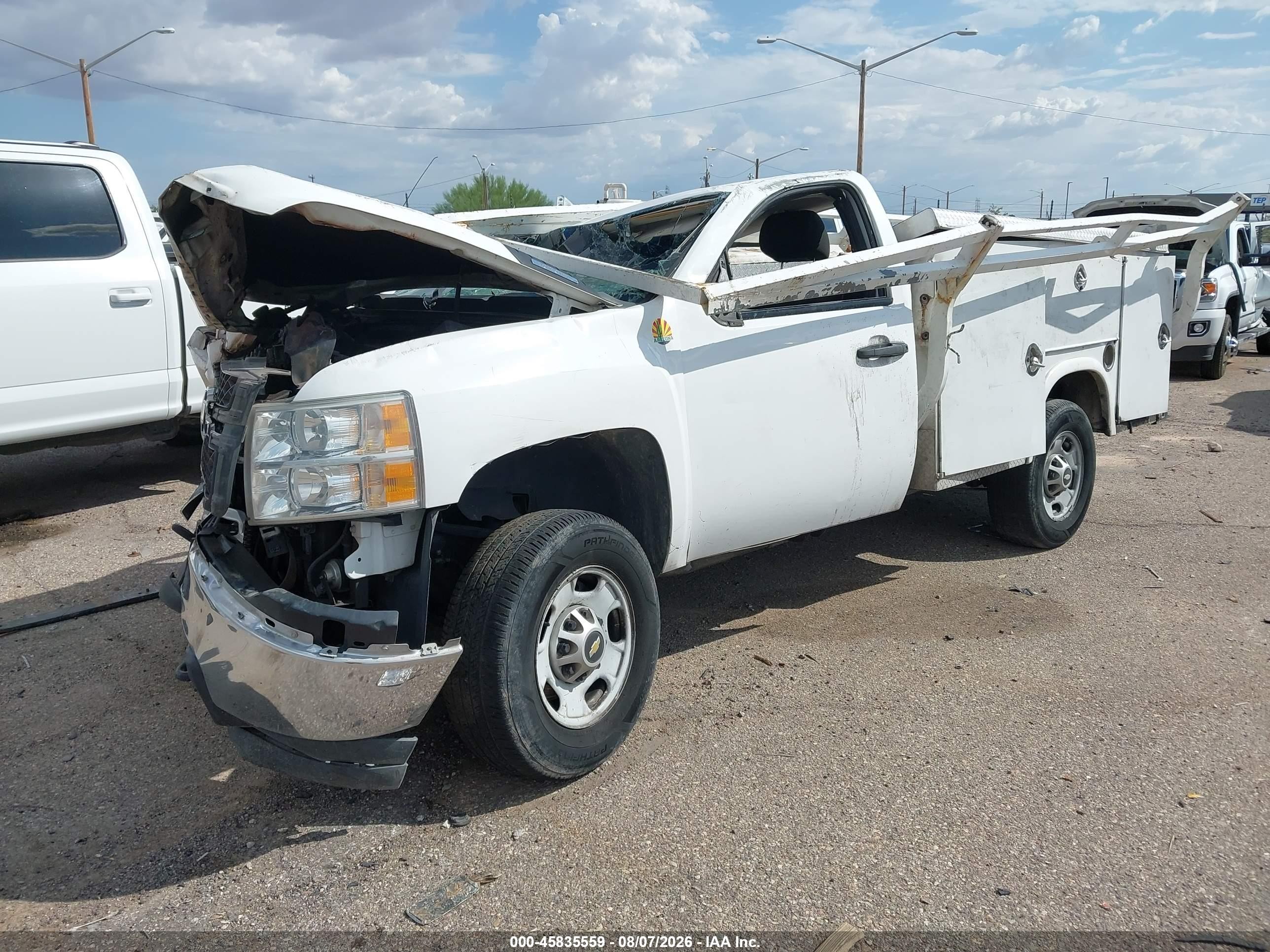 2013 Chevrolet Silverado 2500hd Work Truck White vin: 1GC0CVCG7DF245989