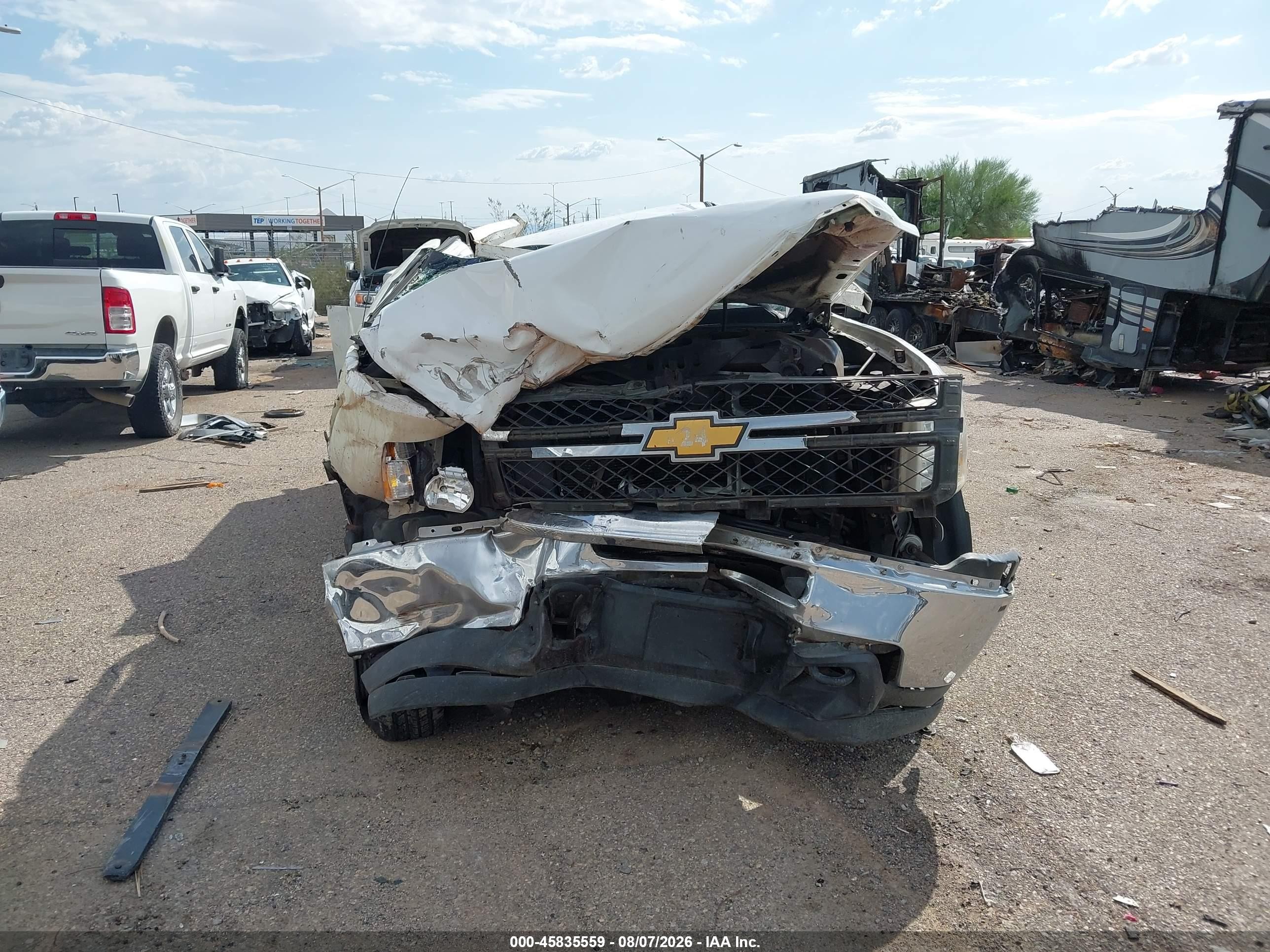 2013 Chevrolet Silverado 2500hd Work Truck White vin: 1GC0CVCG7DF245989