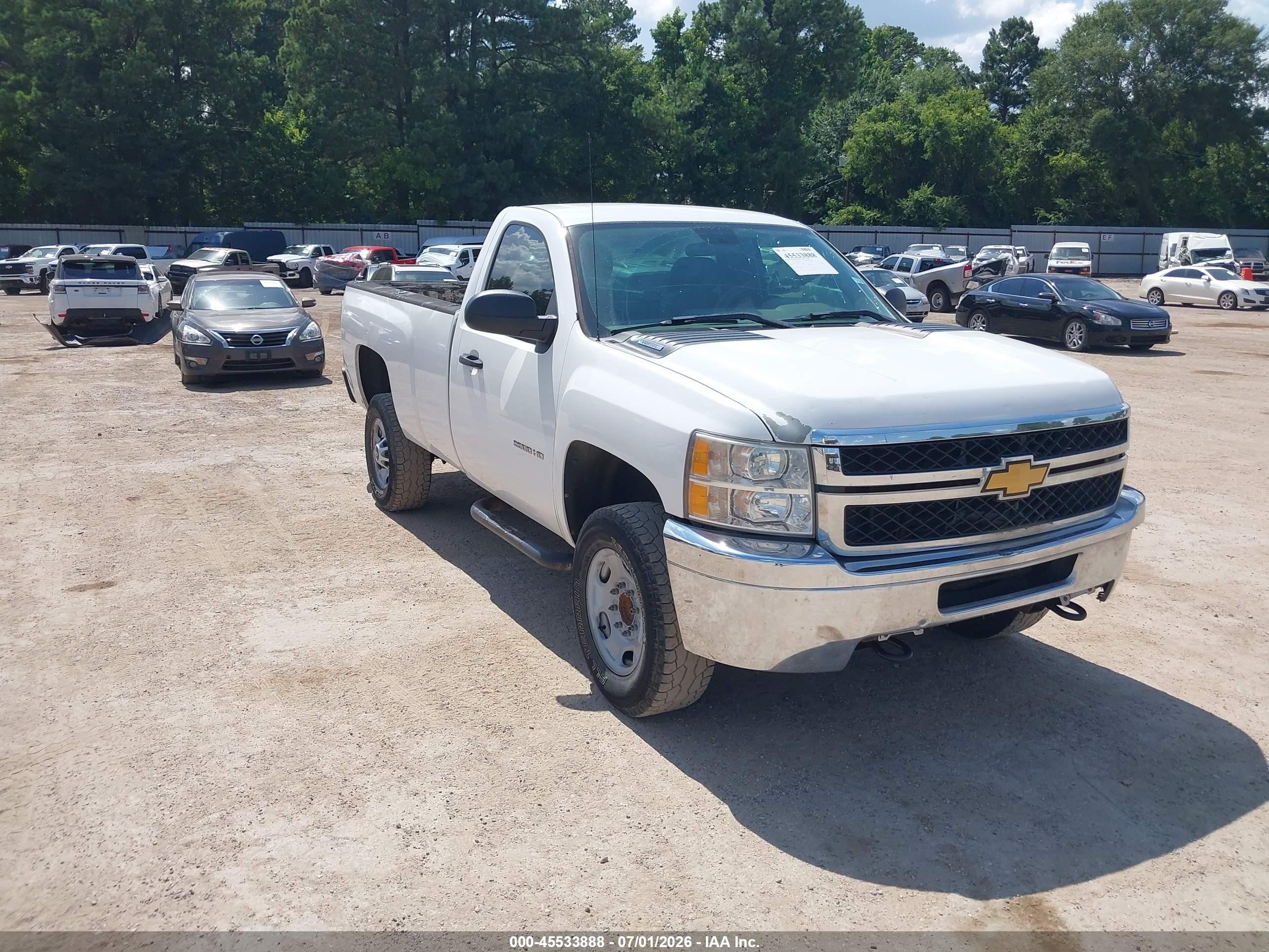 2013 Chevrolet Silverado 2500hd Work Truck White vin: 1GC0CVCGXDF242097