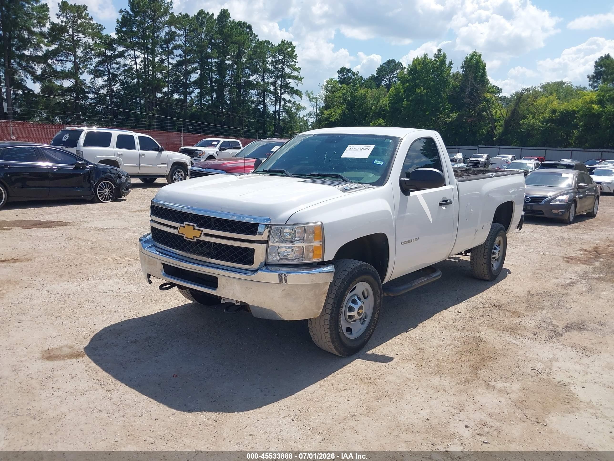 2013 Chevrolet Silverado 2500hd Work Truck White vin: 1GC0CVCGXDF242097