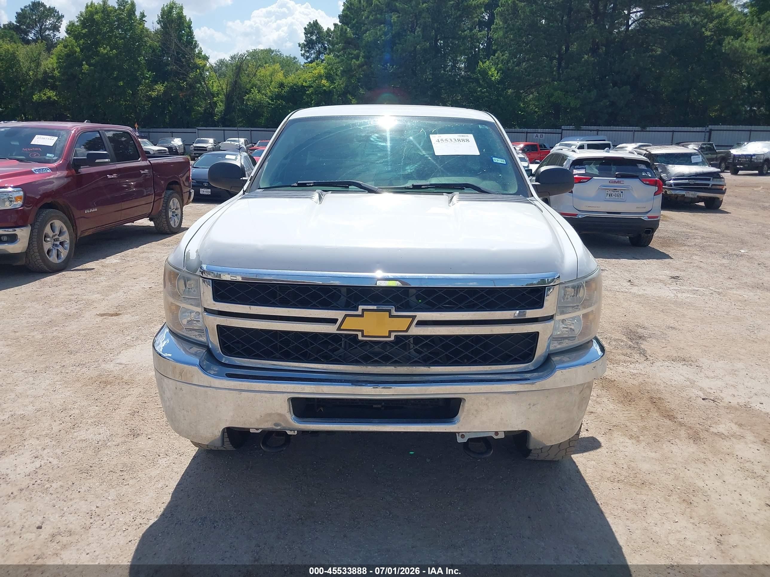 2013 Chevrolet Silverado 2500hd Work Truck White vin: 1GC0CVCGXDF242097
