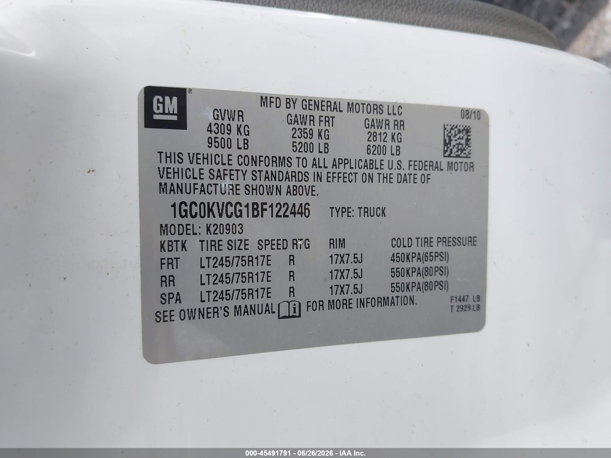 2011 Chevrolet Silverado 2500hd Work Truck White vin: 1GC0KVCG1BF122446