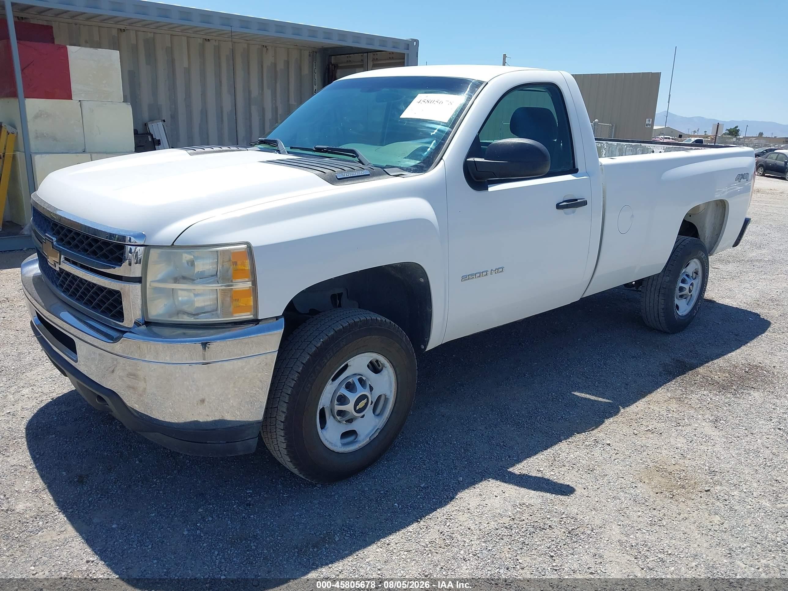 2011 Chevrolet Silverado 2500hd Work Truck White vin: 1GC0KVCG3BF203576