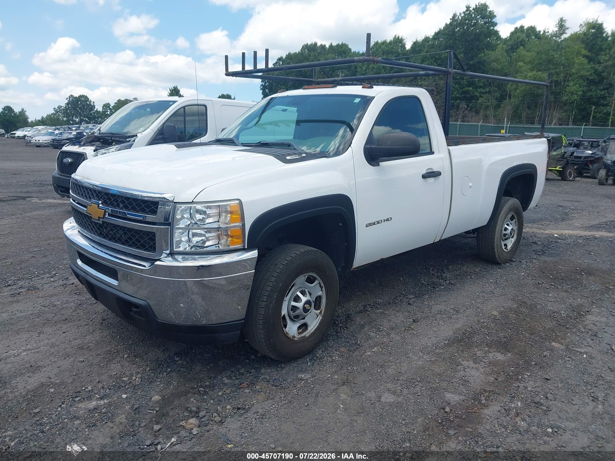 2012 Chevrolet Silverado 2500hd Work Truck White vin: 1GC0KVCG4CZ115250