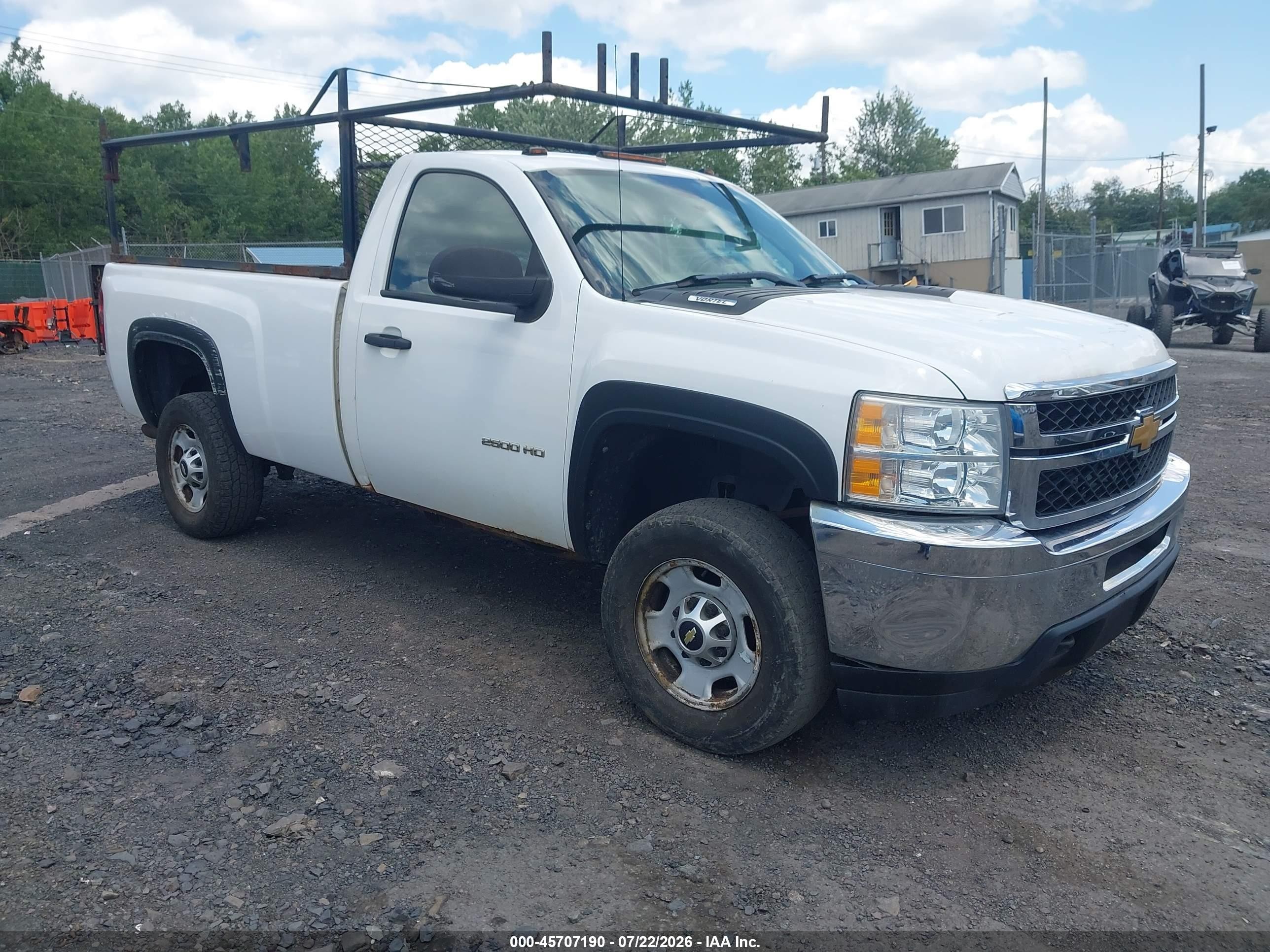 2012 Chevrolet Silverado 2500hd Work Truck White vin: 1GC0KVCG4CZ115250