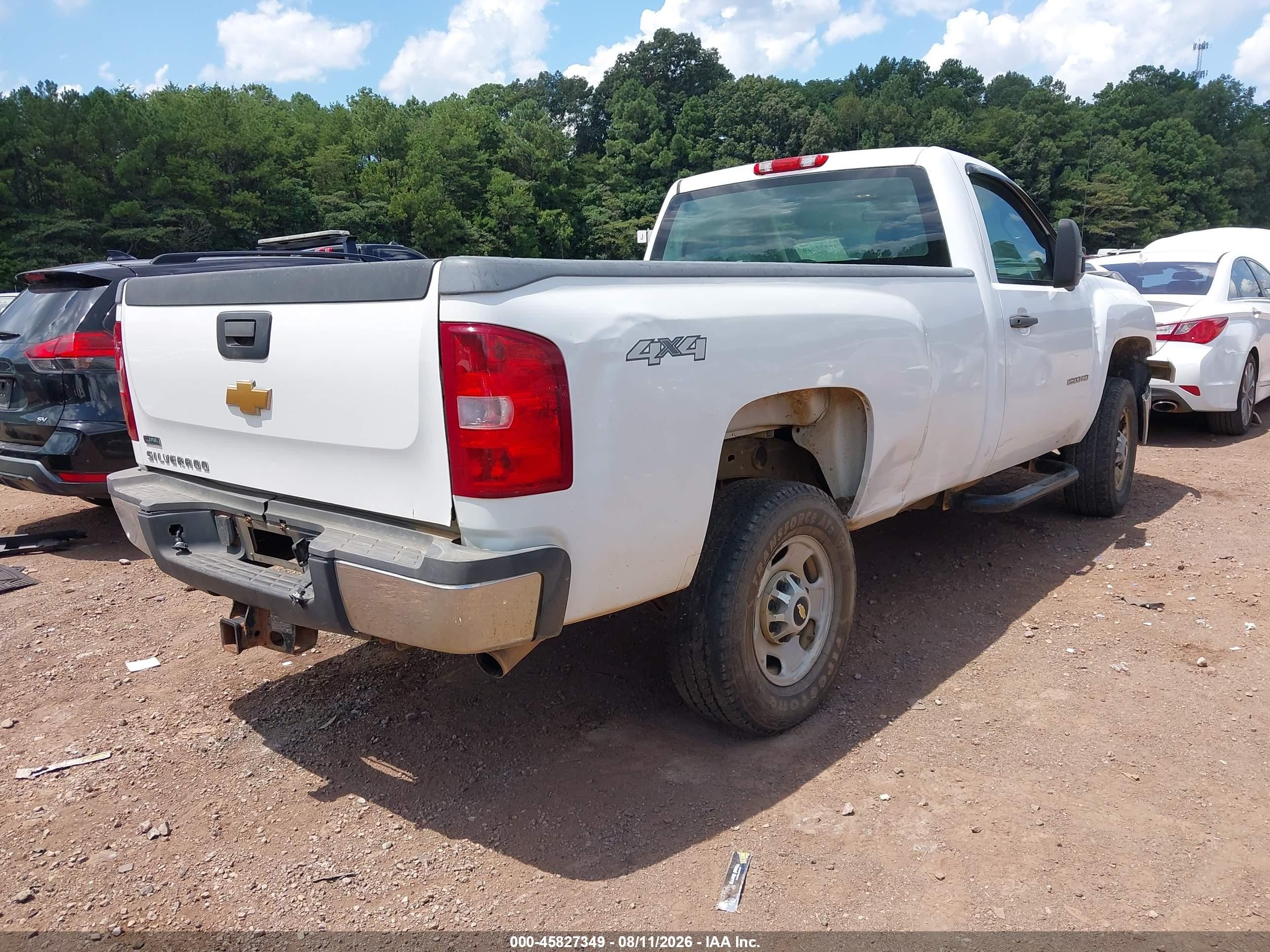 2012 Chevrolet Silverado 2500hd Work Truck White vin: 1GC0KVCG6CZ204320