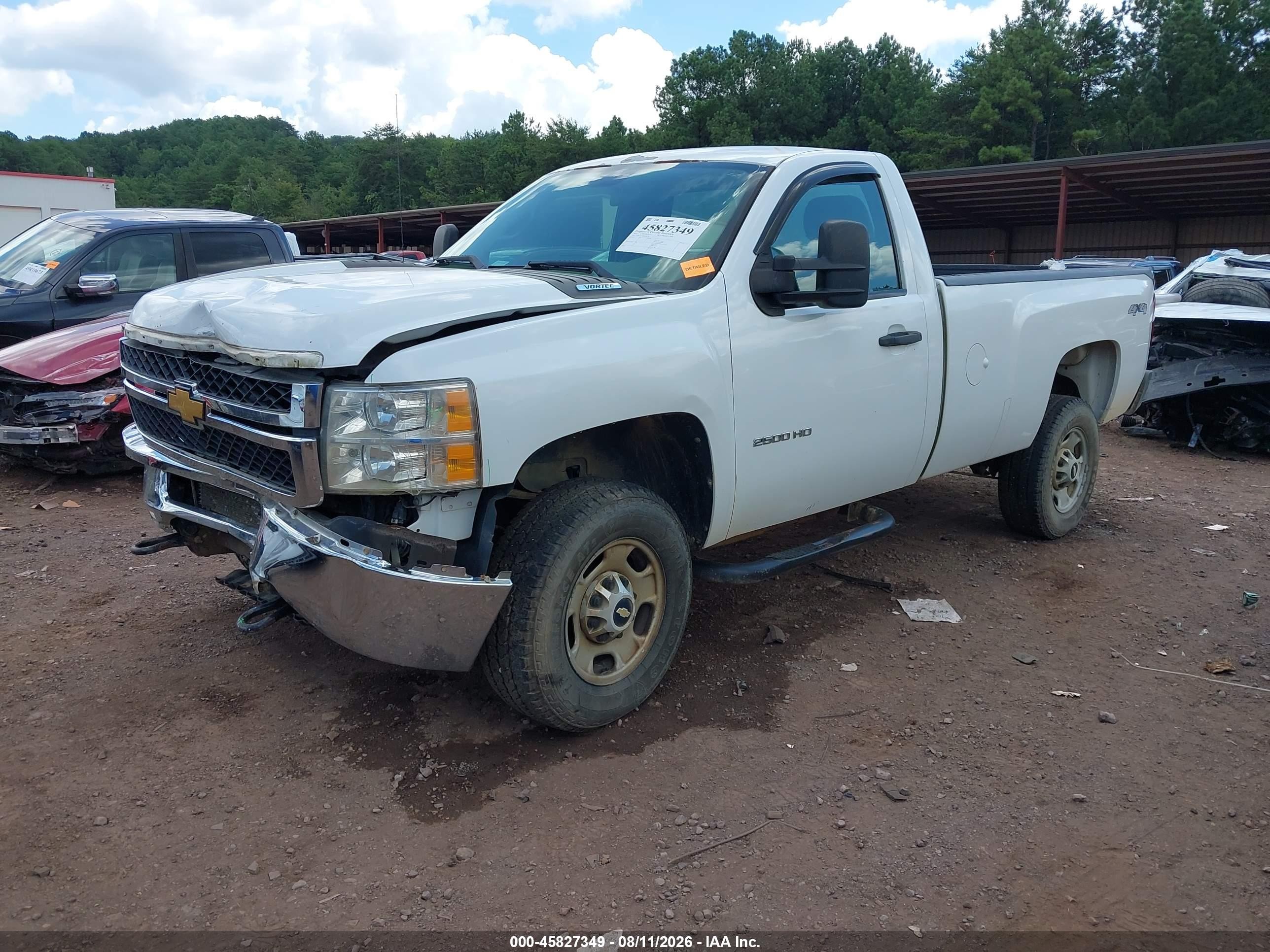 2012 Chevrolet Silverado 2500hd Work Truck White vin: 1GC0KVCG6CZ204320