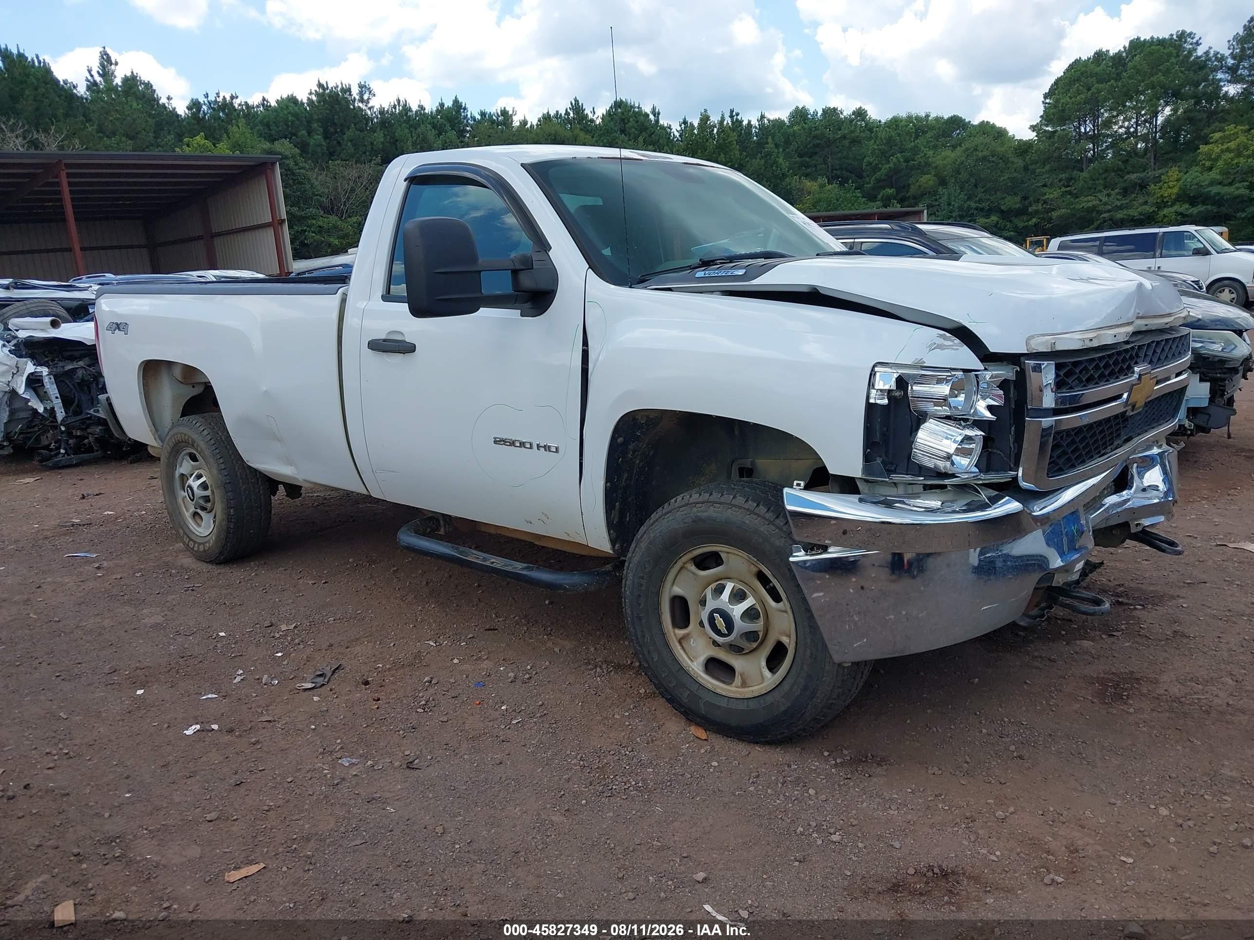 2012 Chevrolet Silverado 2500hd Work Truck White vin: 1GC0KVCG6CZ204320