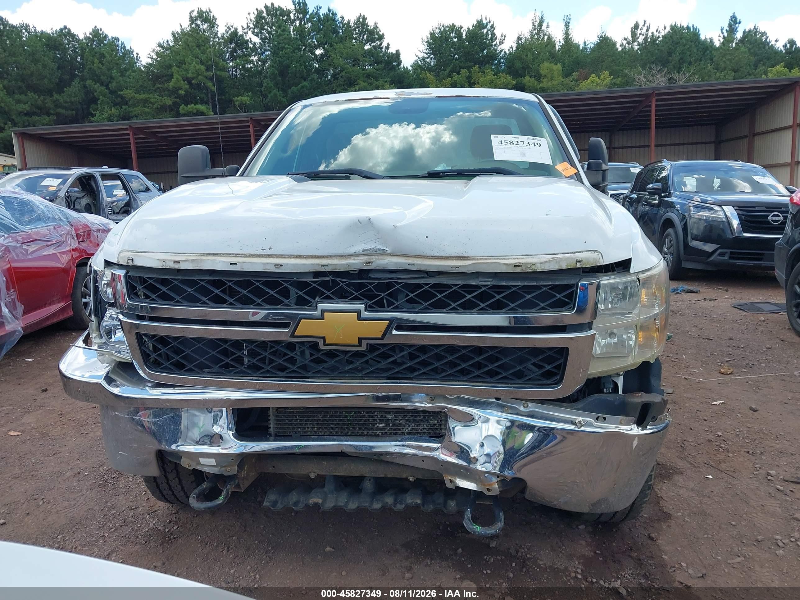 2012 Chevrolet Silverado 2500hd Work Truck White vin: 1GC0KVCG6CZ204320