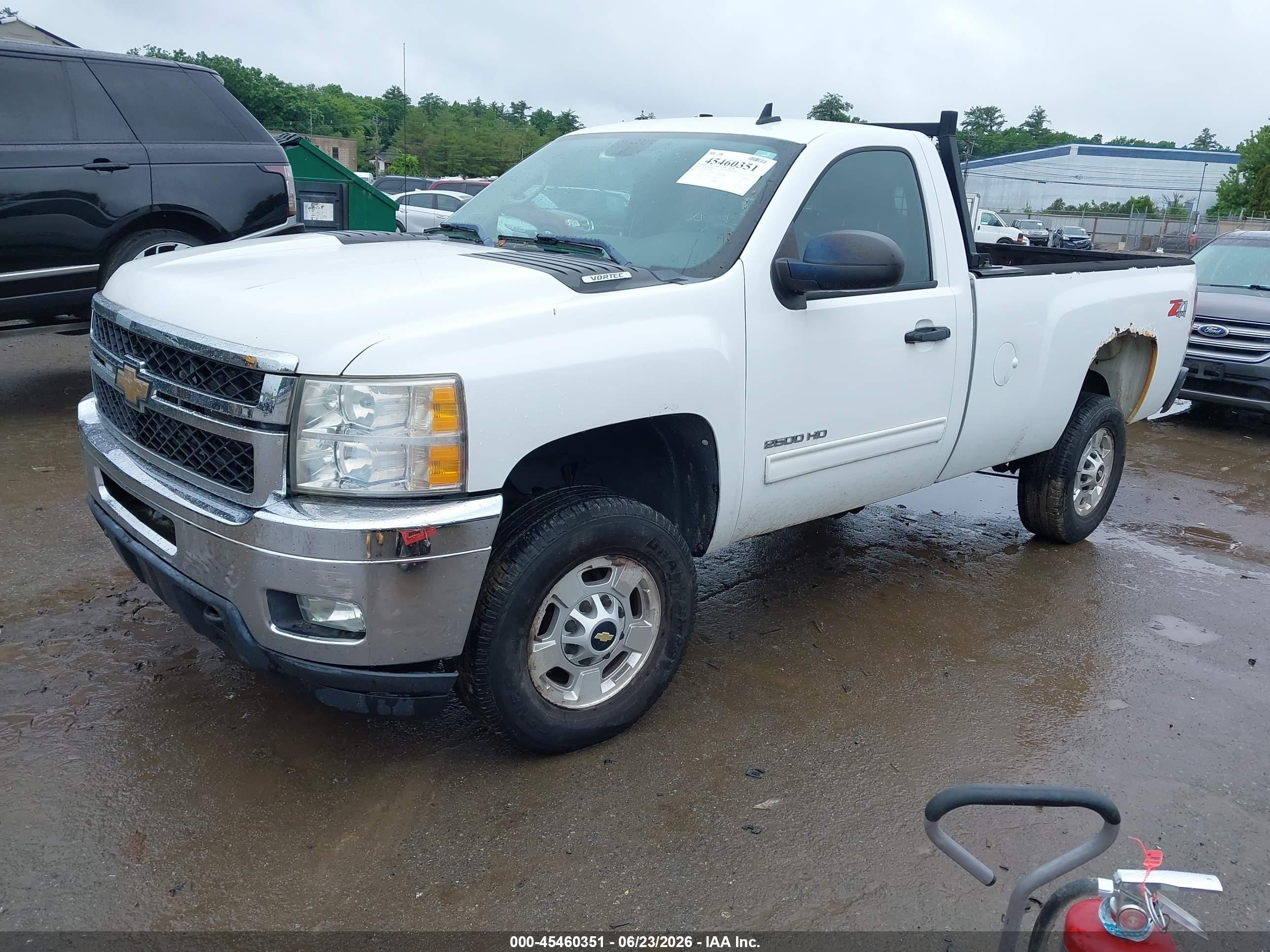 2011 Chevrolet Silverado 2500hd Lt White vin: 1GC0KXCG7BF107560