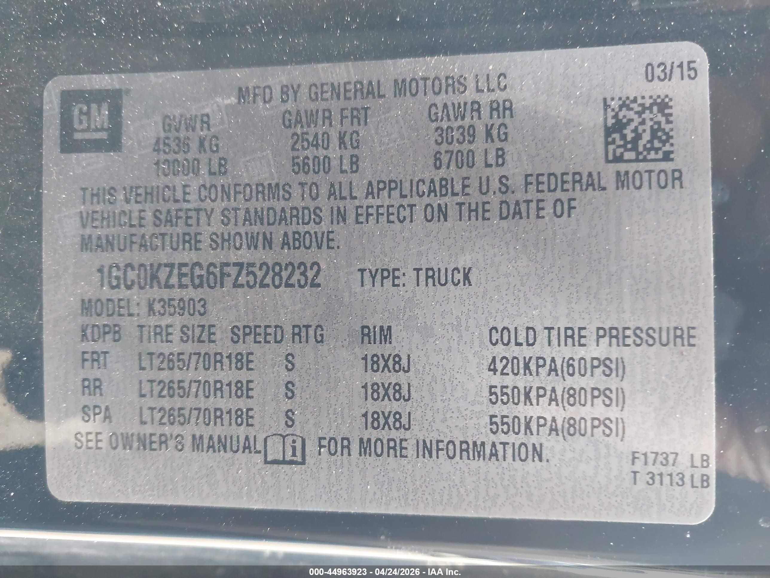 2015 Chevrolet Silverado 3500hd Lt Black vin: 1GC0KZEG6FZ528232