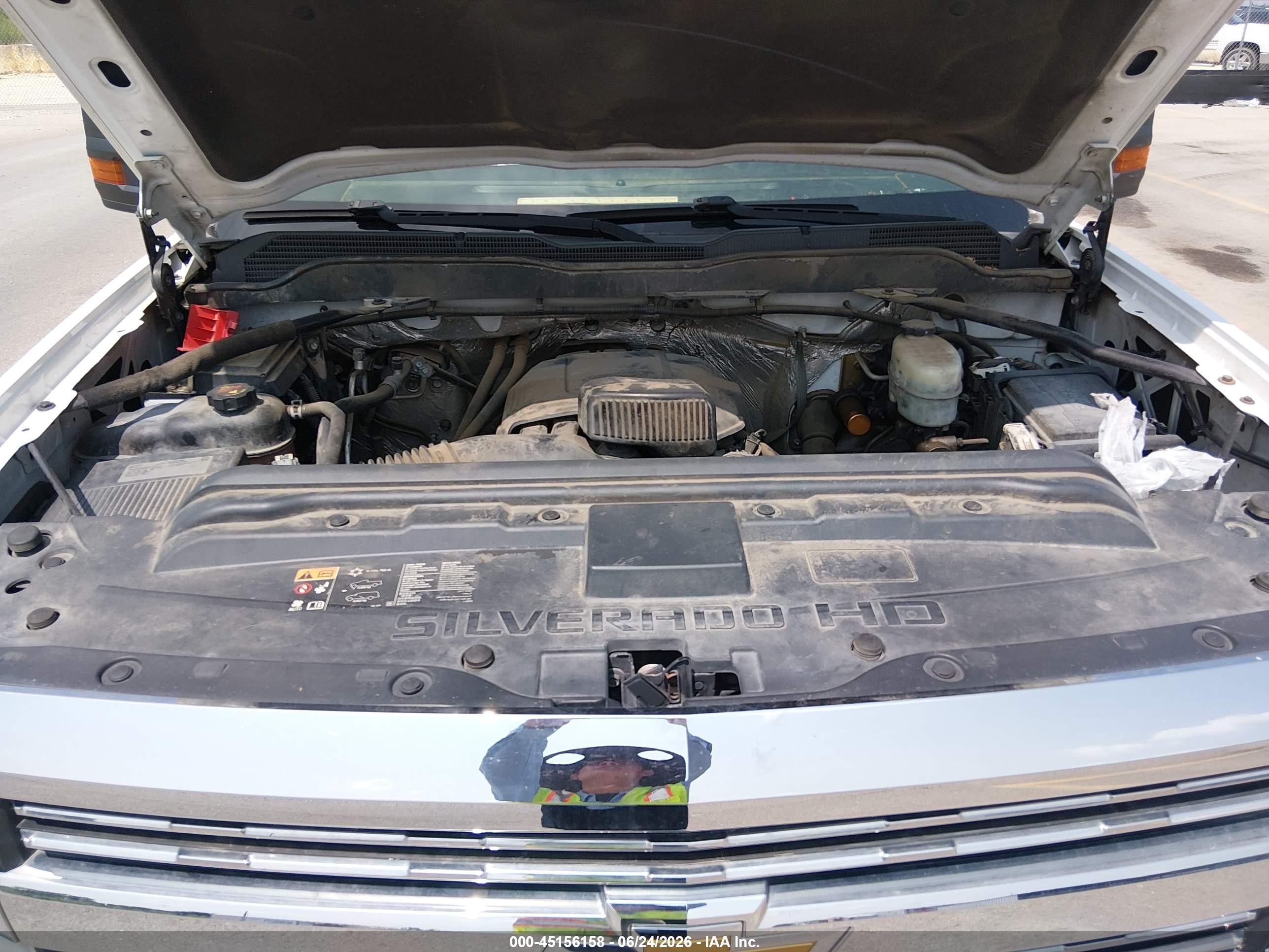 2015 Chevrolet Silverado 2500hd Built After Aug 14 Work Truck White vin: 1GC1CUEG5FF608854