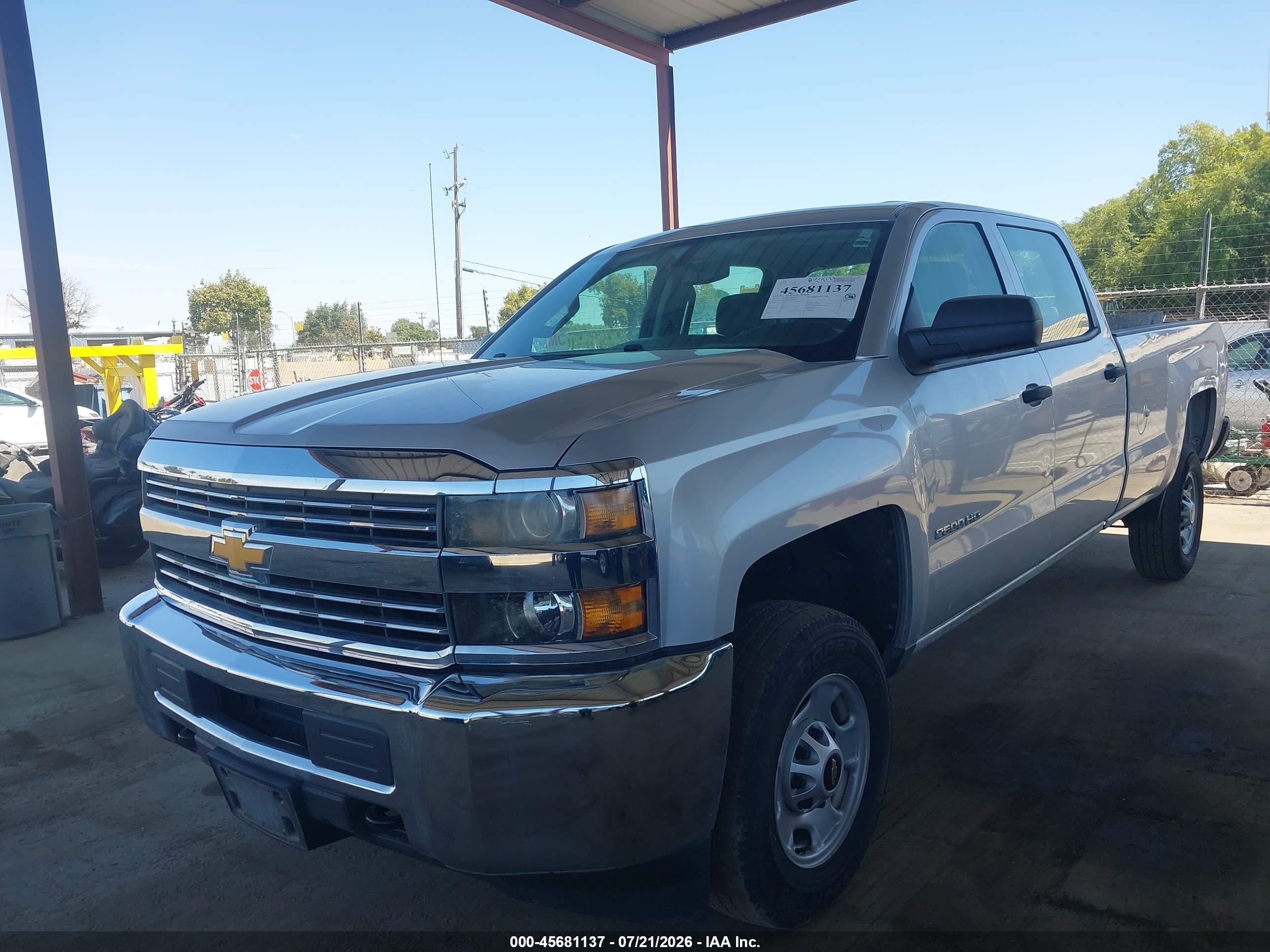 2015 Chevrolet Silverado 2500hd Built After Aug 14 Work Truck Silver vin: 1GC1CUEGXFF629599