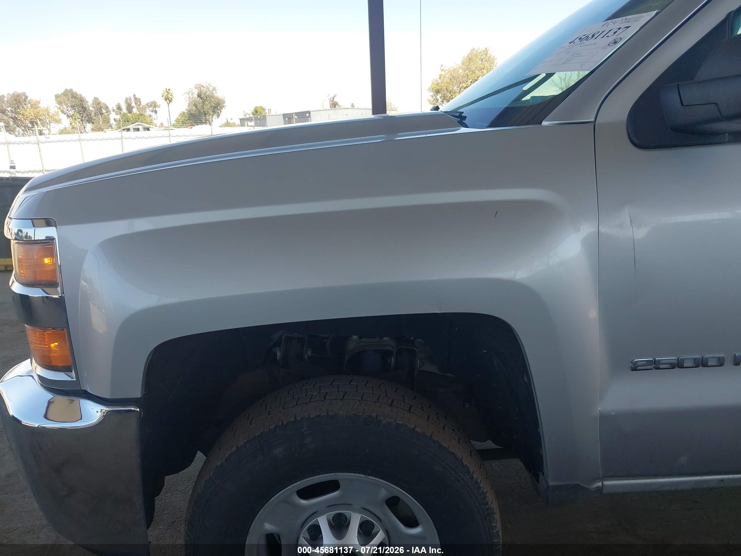 2015 Chevrolet Silverado 2500hd Built After Aug 14 Work Truck Silver vin: 1GC1CUEGXFF629599