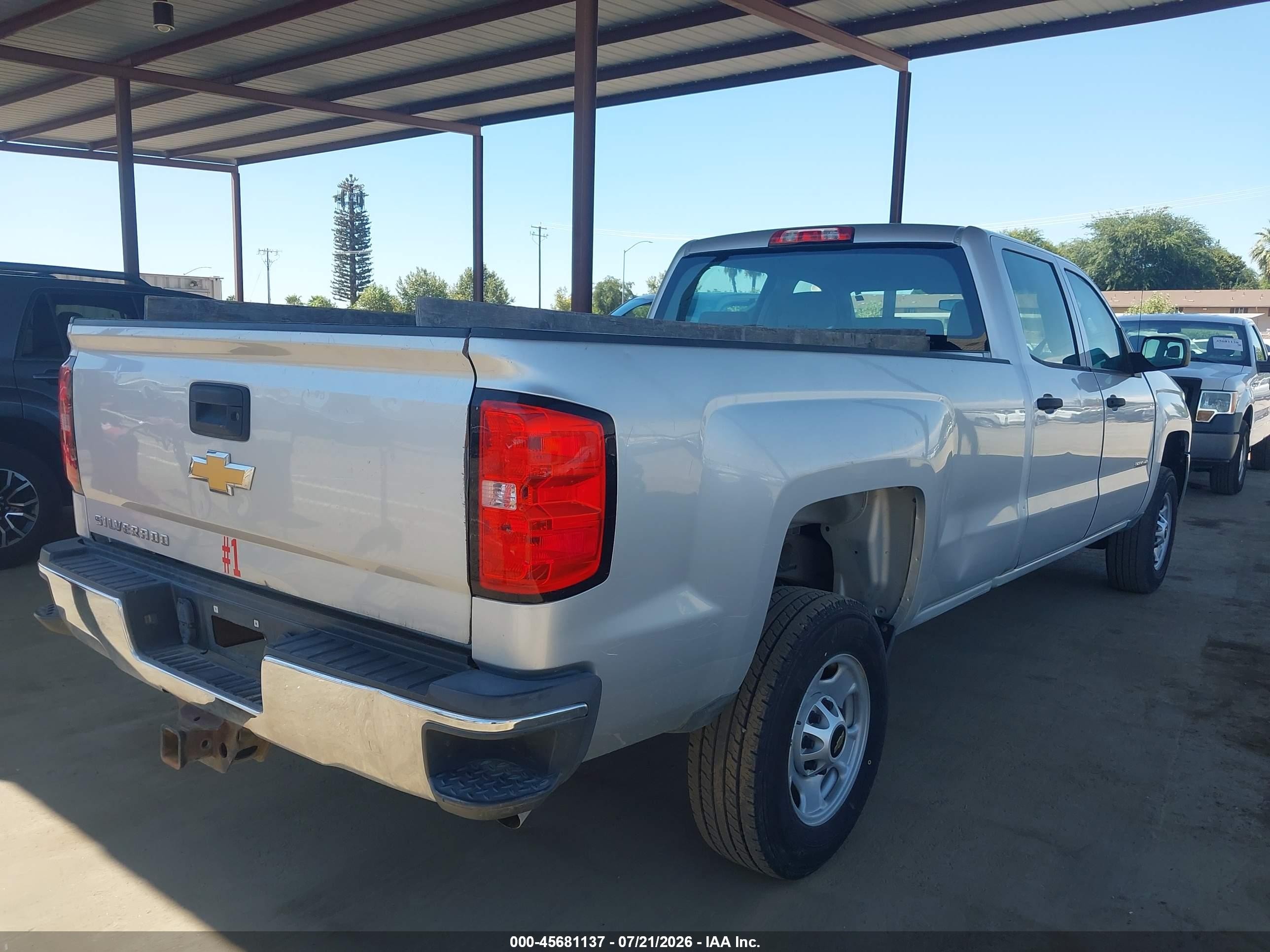 2015 Chevrolet Silverado 2500hd Built After Aug 14 Work Truck Silver vin: 1GC1CUEGXFF629599
