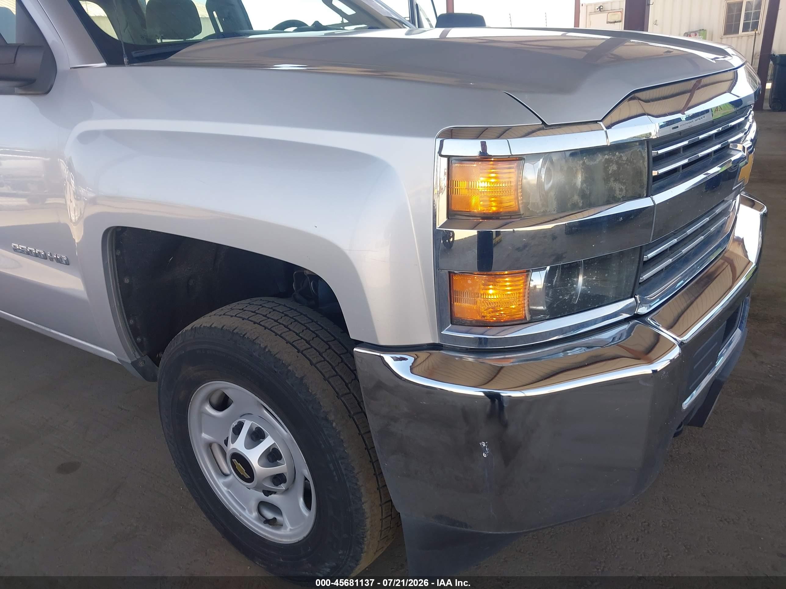 2015 Chevrolet Silverado 2500hd Built After Aug 14 Work Truck Silver vin: 1GC1CUEGXFF629599