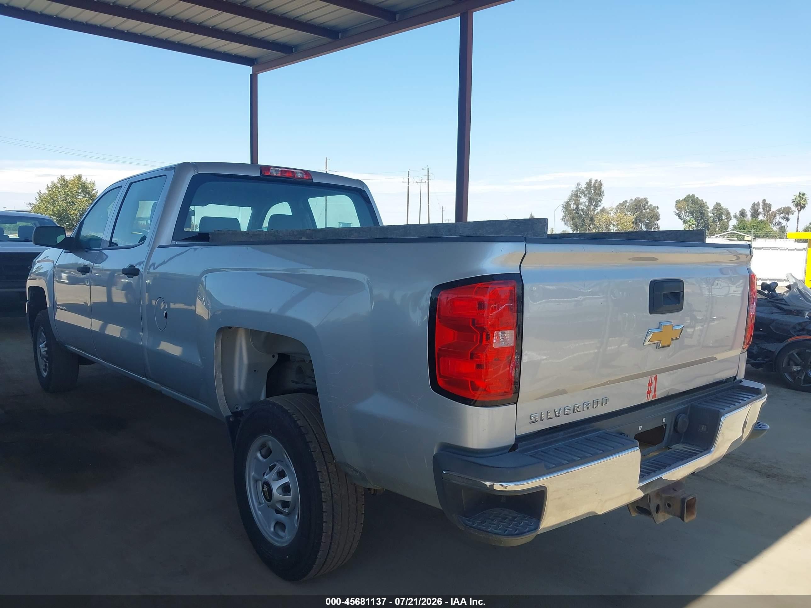 2015 Chevrolet Silverado 2500hd Built After Aug 14 Work Truck Silver vin: 1GC1CUEGXFF629599