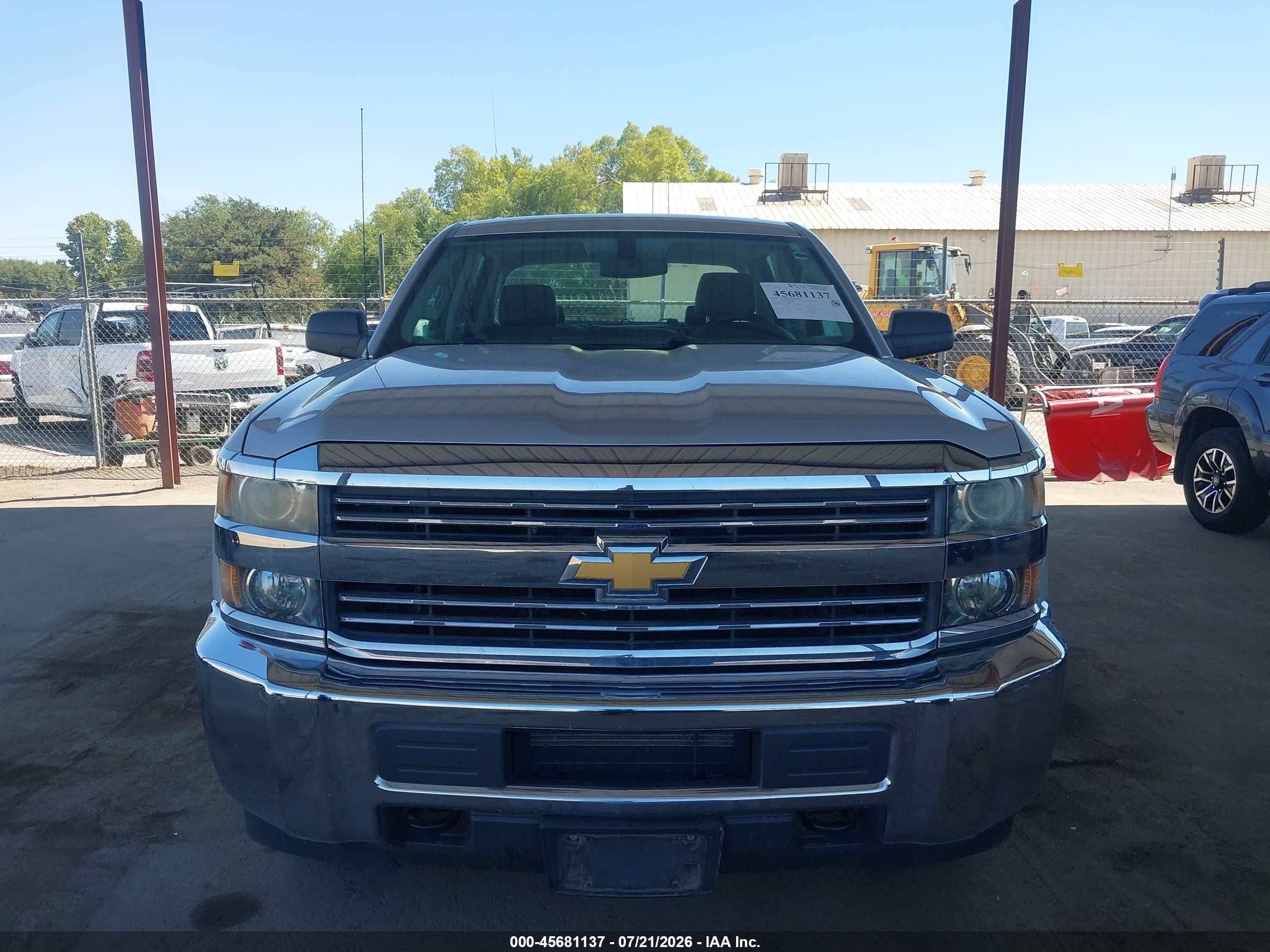 2015 Chevrolet Silverado 2500hd Built After Aug 14 Work Truck Silver vin: 1GC1CUEGXFF629599