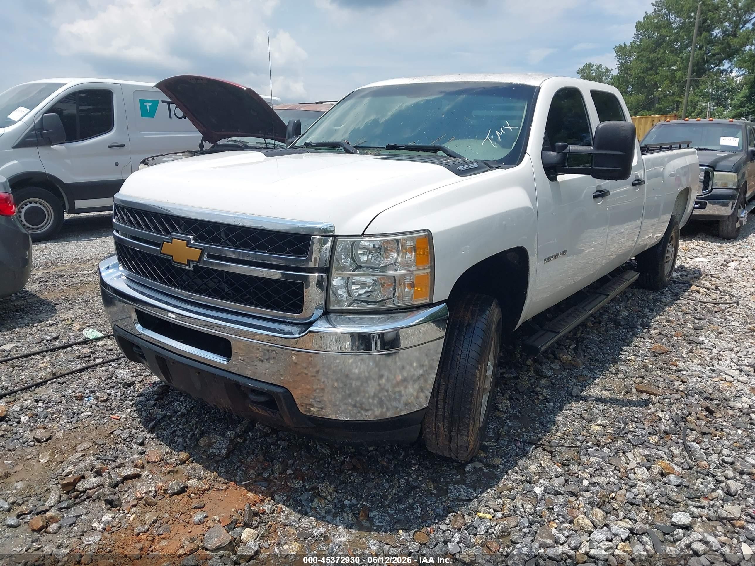 2013 Chevrolet Silverado 2500hd Work Truck White vin: 1GC1CVCG3DF102235