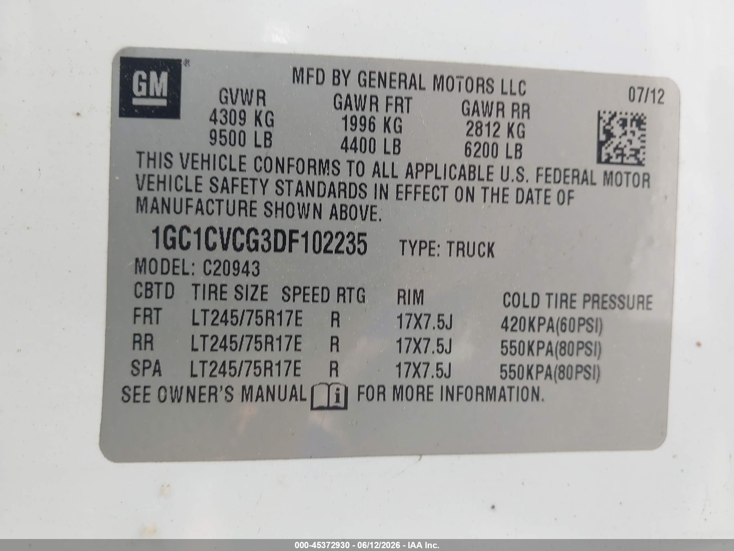 2013 Chevrolet Silverado 2500hd Work Truck White vin: 1GC1CVCG3DF102235